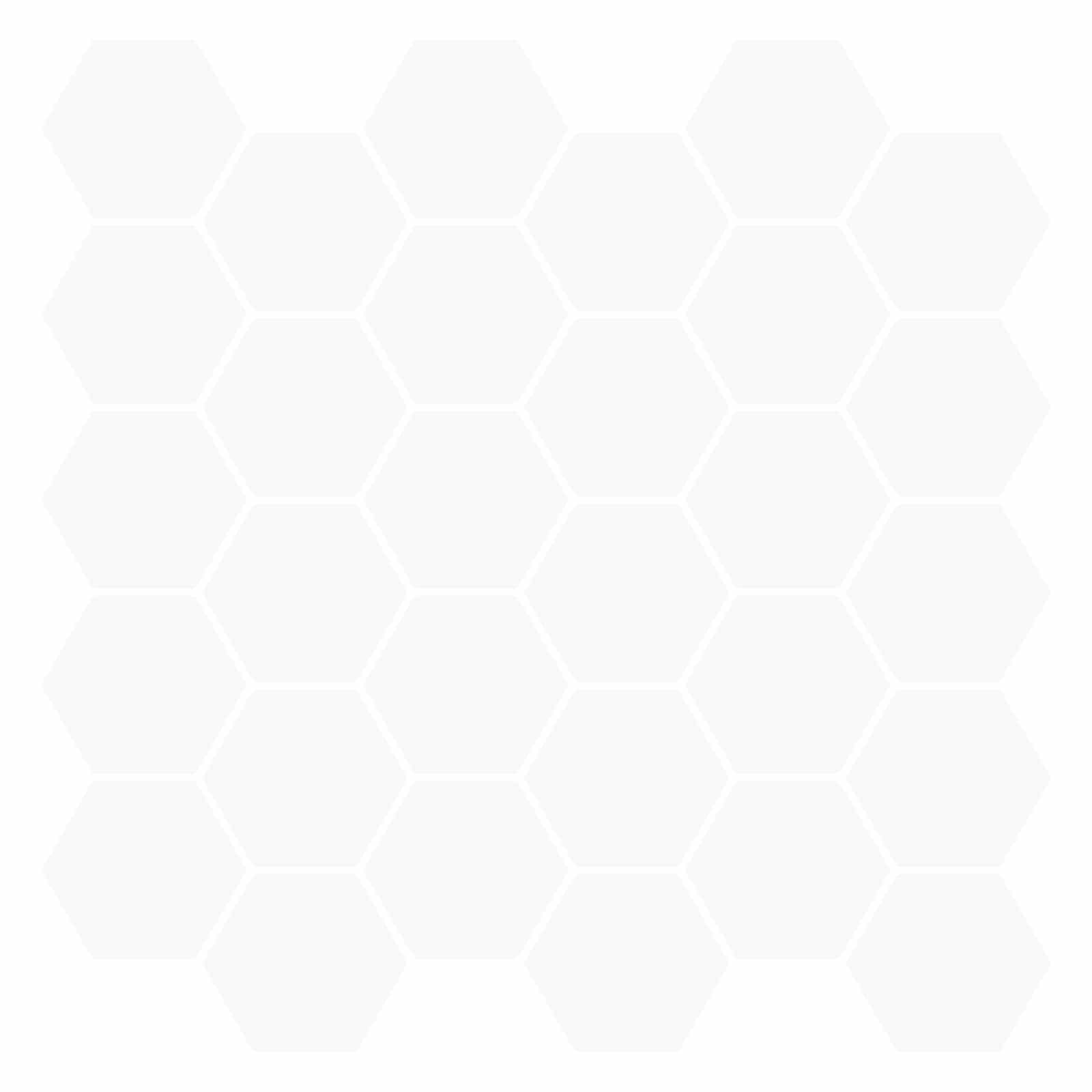 Hexagon tegel 50 pcs Wit 30 x 30 cm Polyurethaan en PET – afbeelding 1