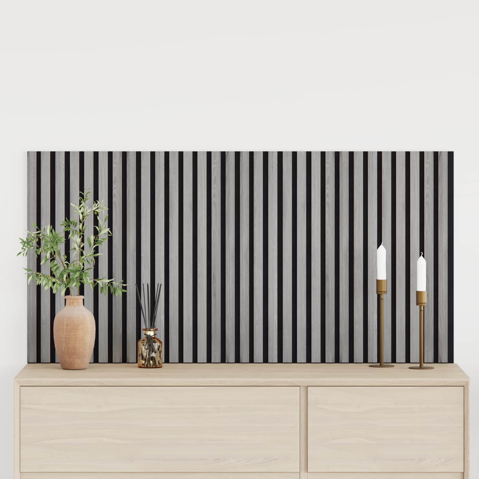Wandpanelen 2 pcs Grijs 60,5 x 60 cm