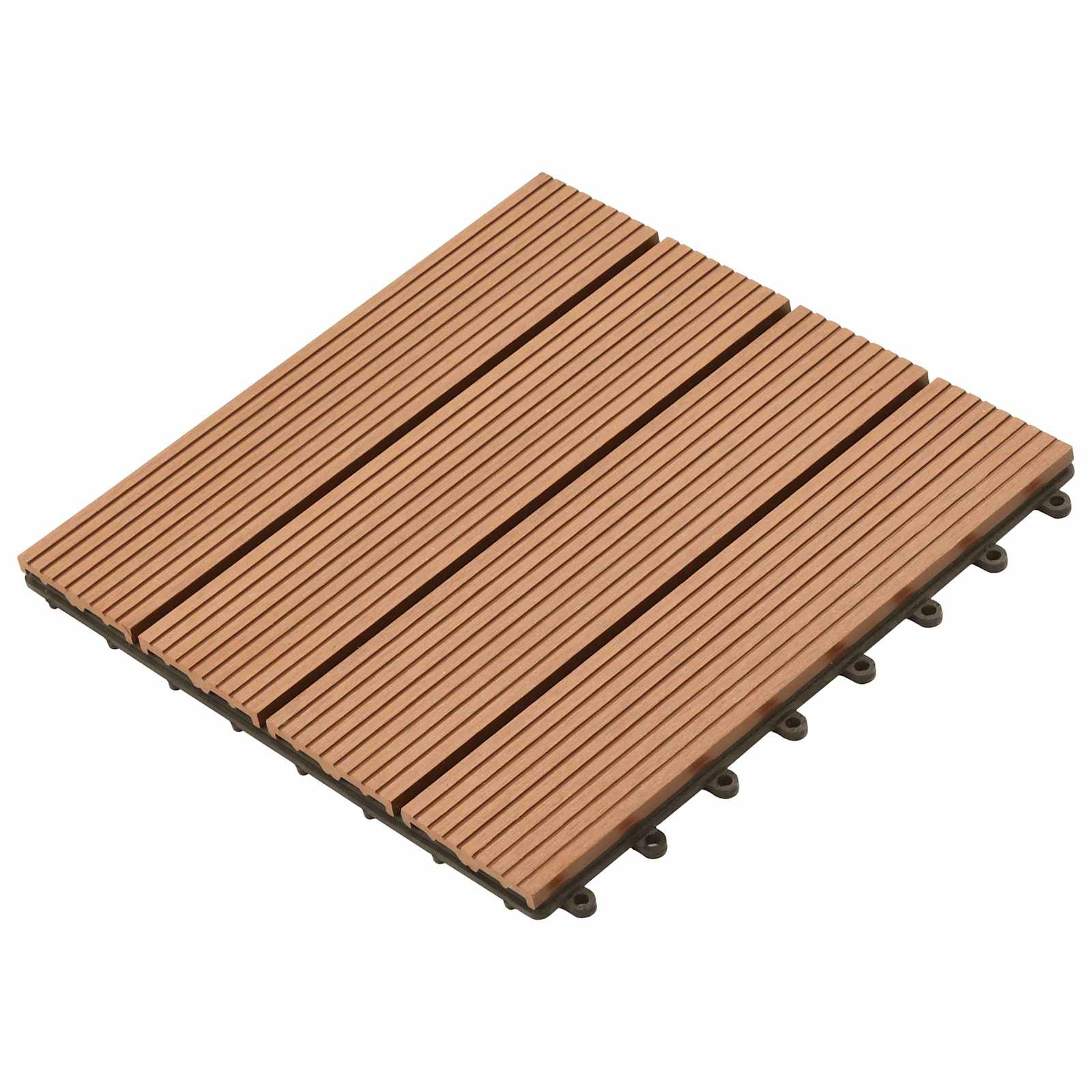 Terras Tegel 11 pcs Bruin 30 x 30 cm WPC – afbeelding 1