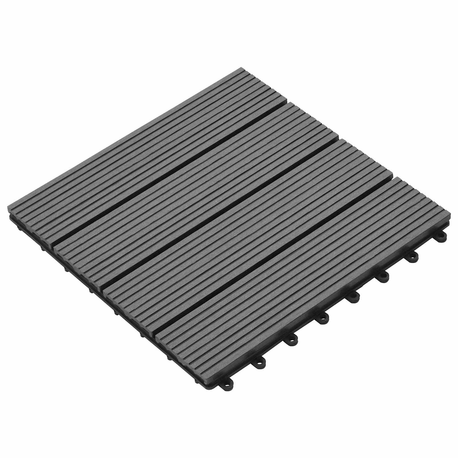 Terras Tegel 11 pcs Grijs 30 x 30 cm WPC