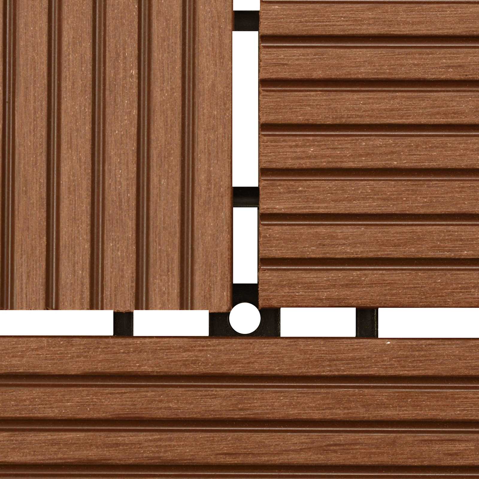 Terras Tegel 11 pcs Bruin 30 x 30 cm WPC – afbeelding 7