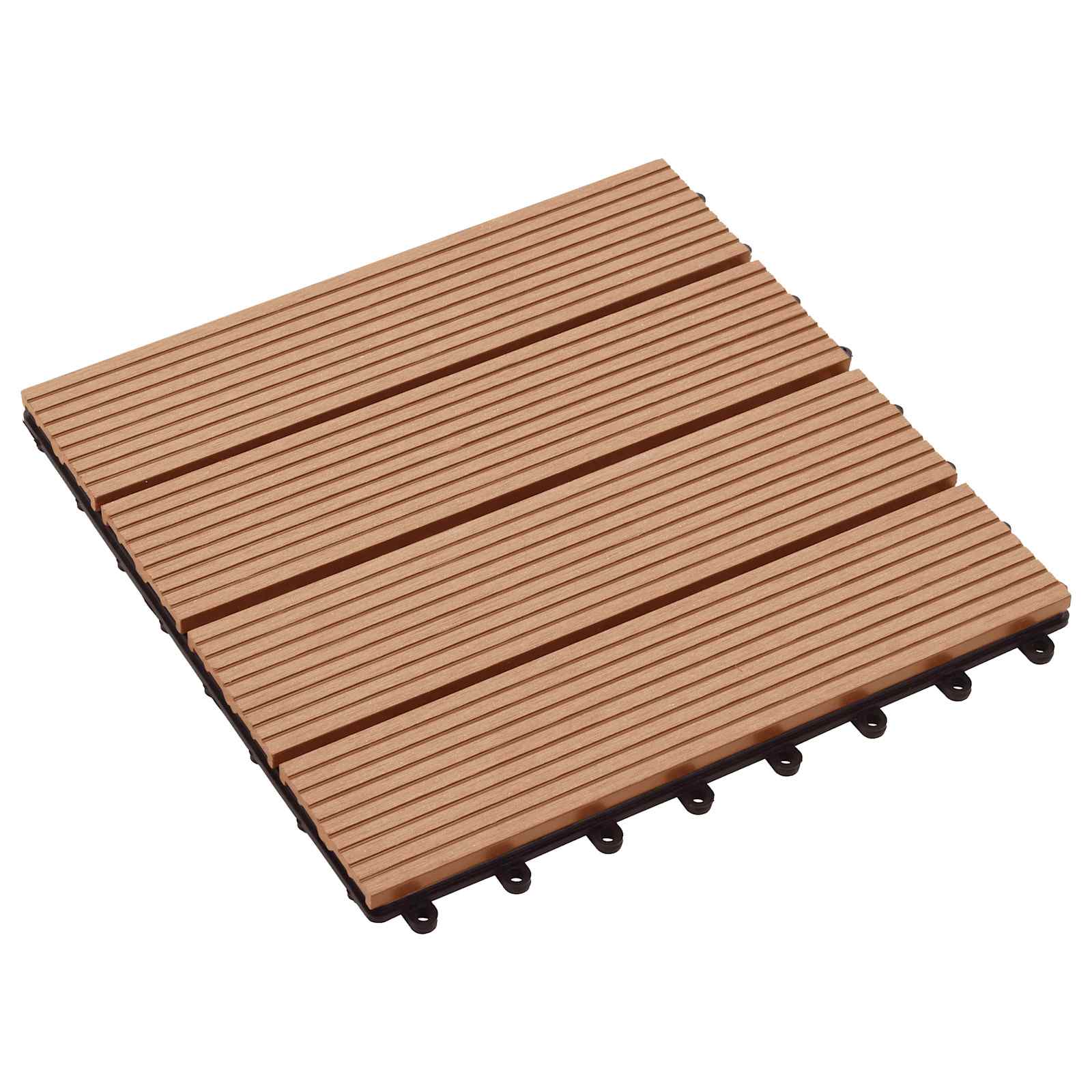 Terras Tegel 11 pcs Teakhout 30 x 30 cm WPC