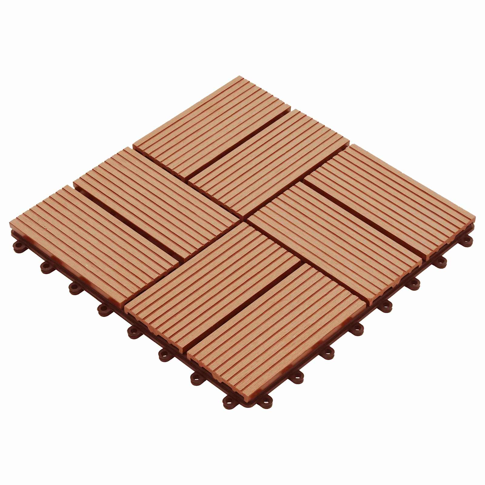 Terras Tegel 11 pcs Teakhout 30 x 30 cm WPC