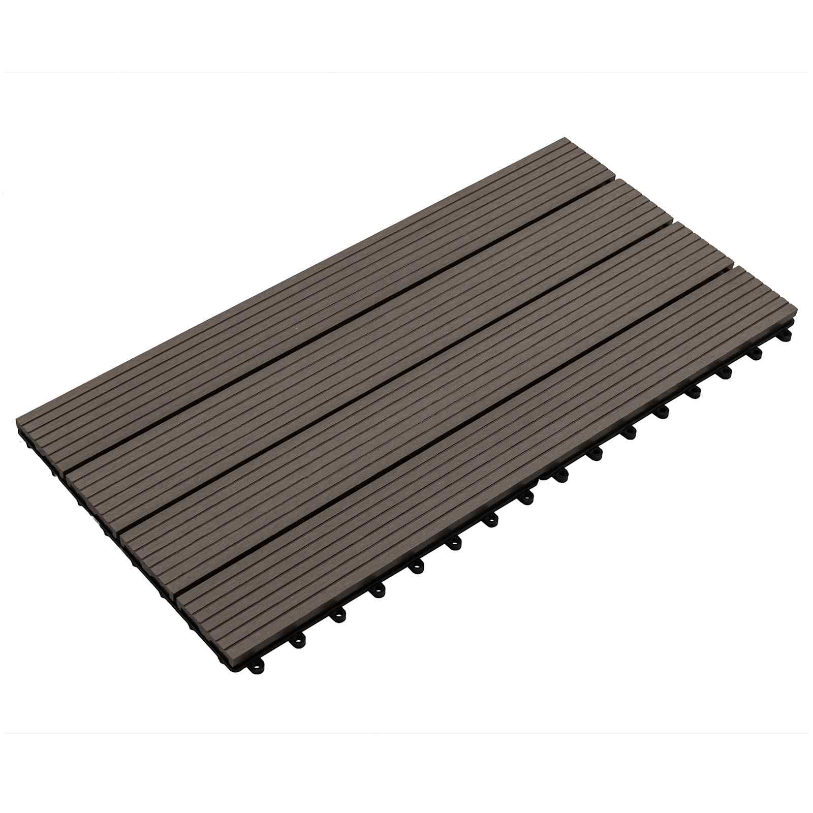 Terras Tegel 6 pcs Donkerbruin 60 x 30 cm WPC