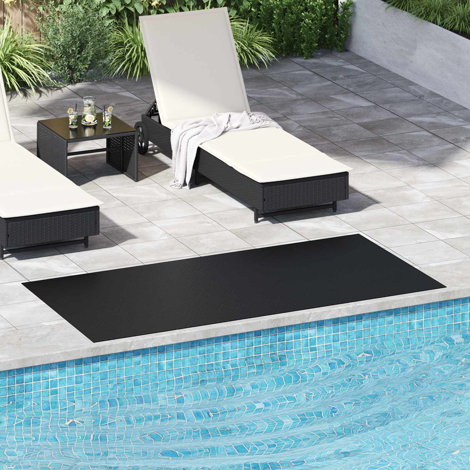 Vloermat Zwart 1 x 2 m Rubber