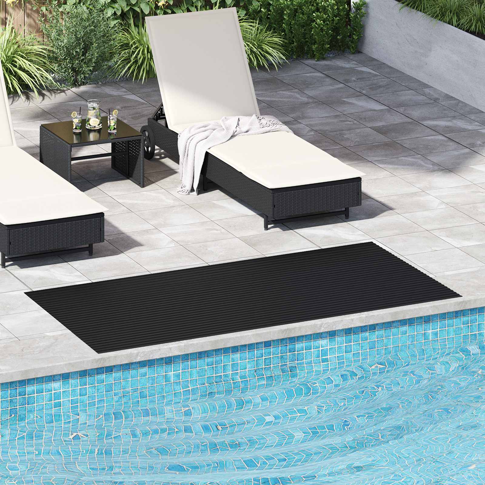 Vloermat Zwart 1 x 2 m Rubber – afbeelding 1