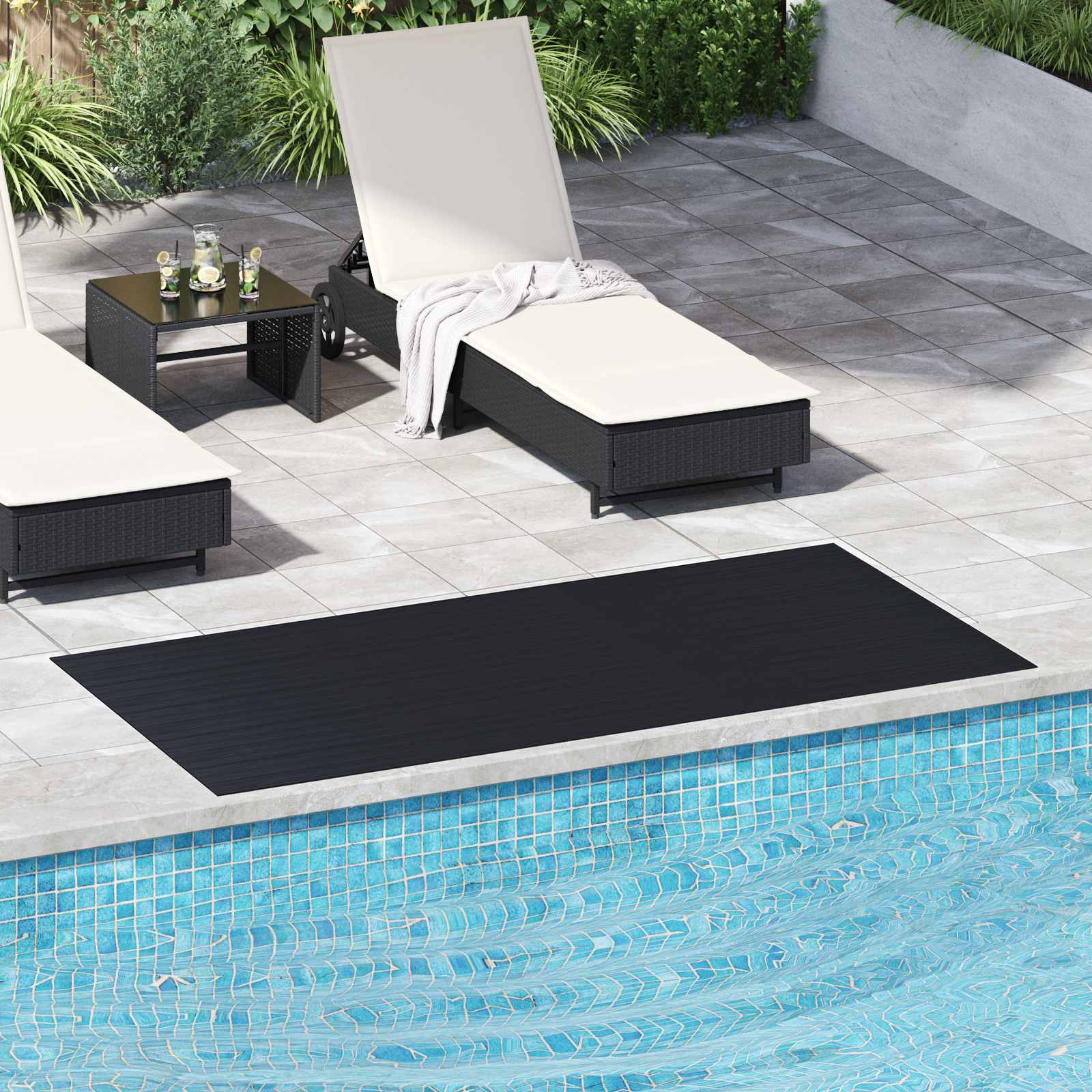 Vloermat Zwart 1 x 2 m Rubber – afbeelding 1