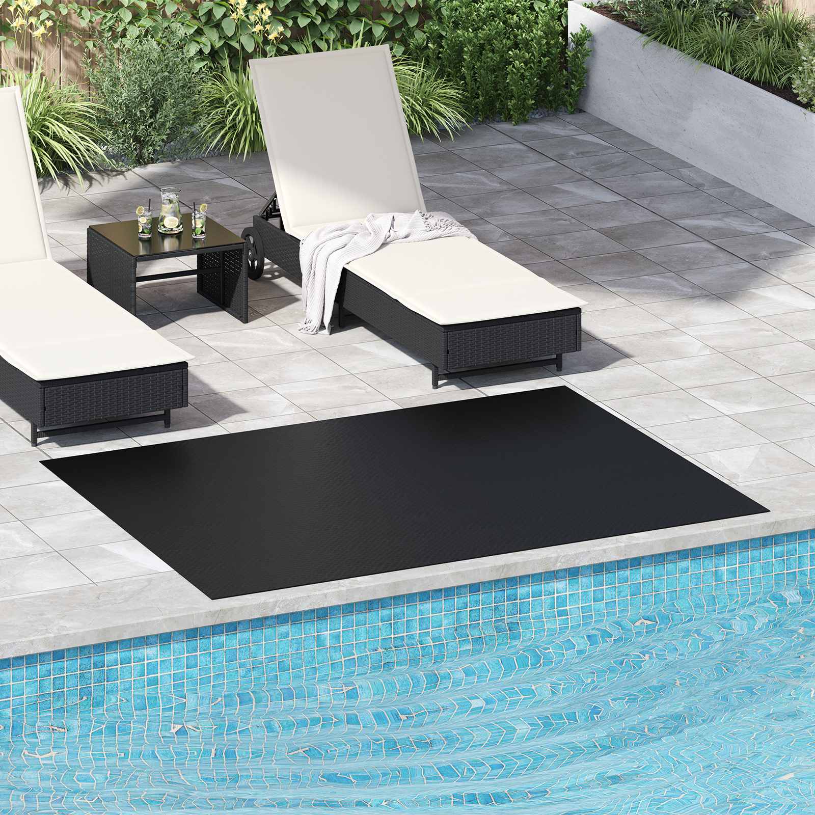 Vloermat Zwart 1,5 x 2 m Rubber