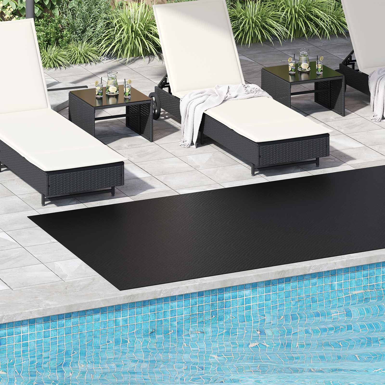 Vloermat Zwart 1,5 x 4 m Rubber