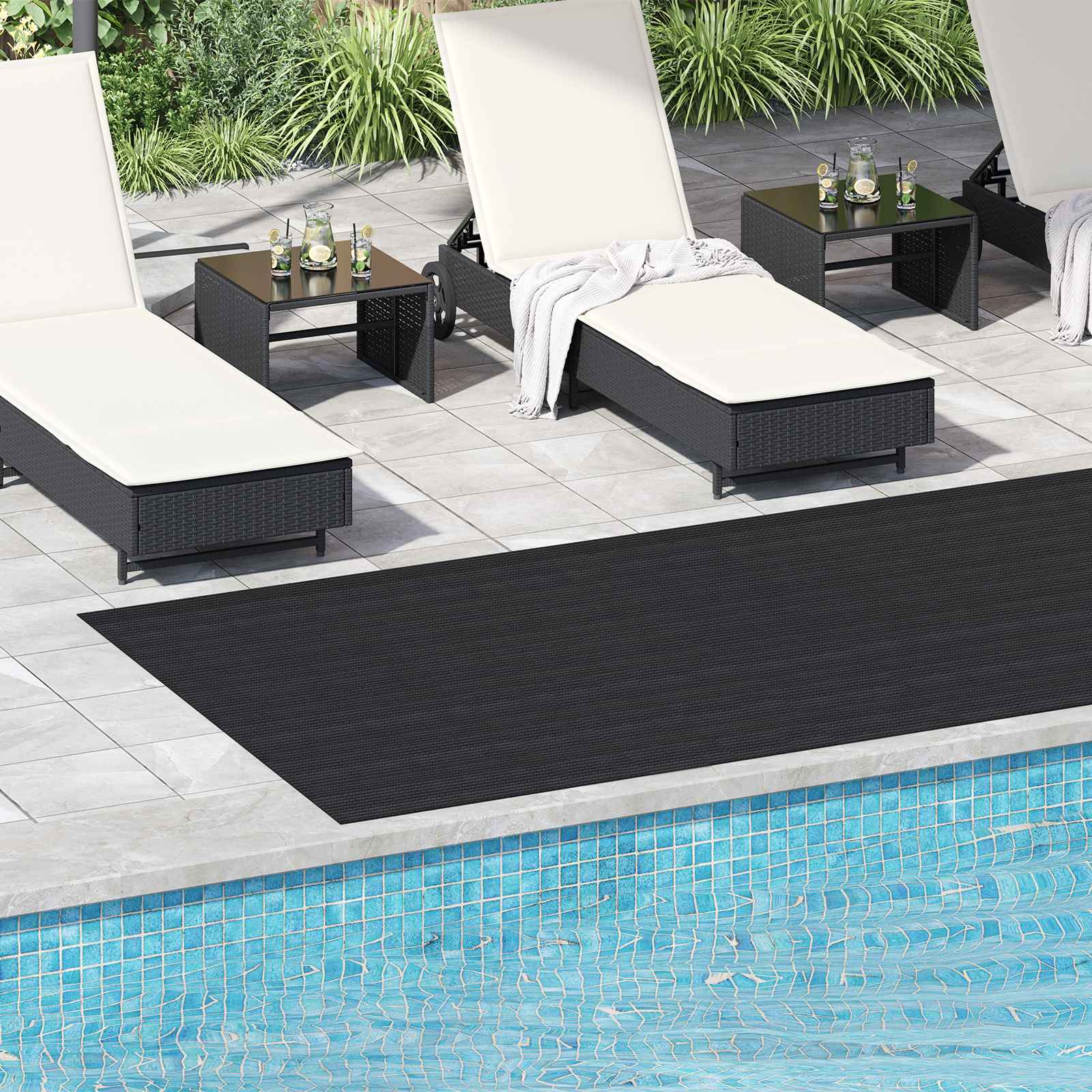Vloermat Zwart 1,5 x 4 m Rubber – afbeelding 1