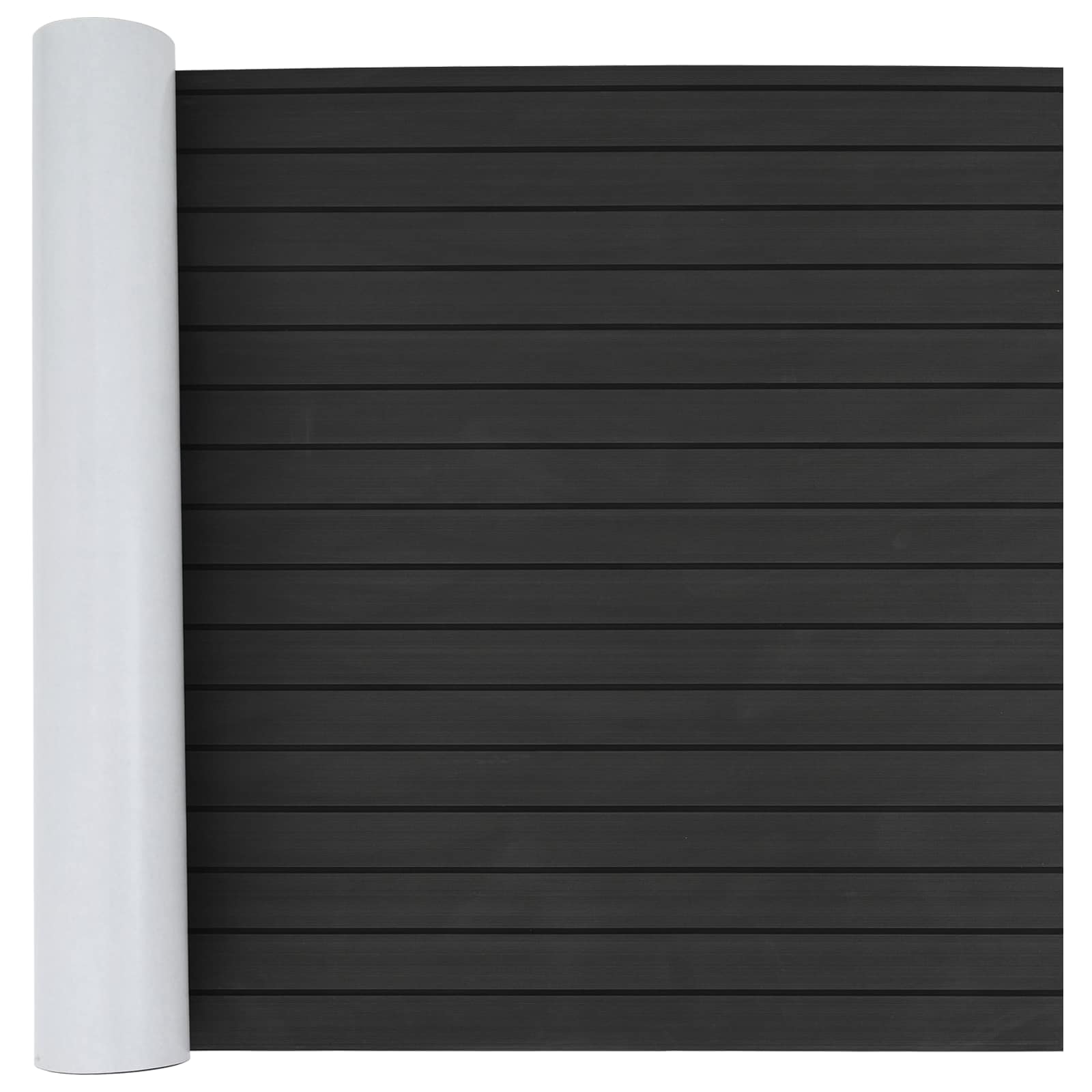 Bootmat Gestreept Donkergrijs en Zwart 240 x 90 cm EVA