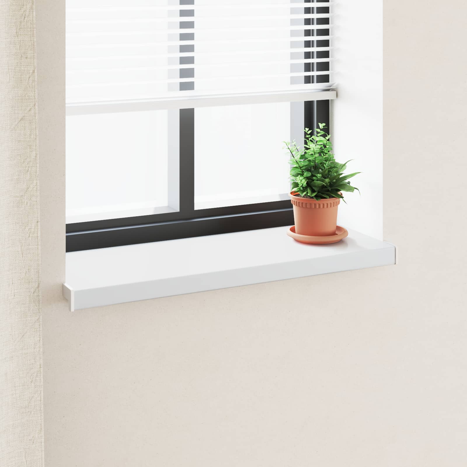 Raamsokkel Wit 100 x 30 x 4,5 cm PVC