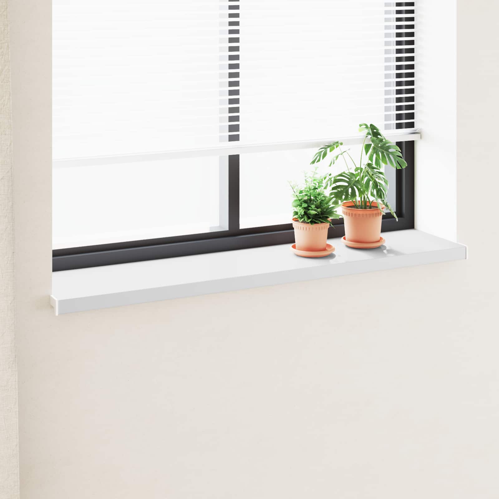 Raamsokkel Wit 120 x 30 x 4,5 cm PVC