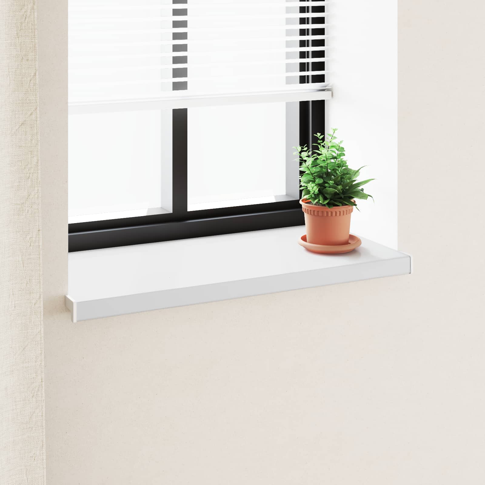 Raamsokkel Wit 100 x 40 x 4,5 cm PVC