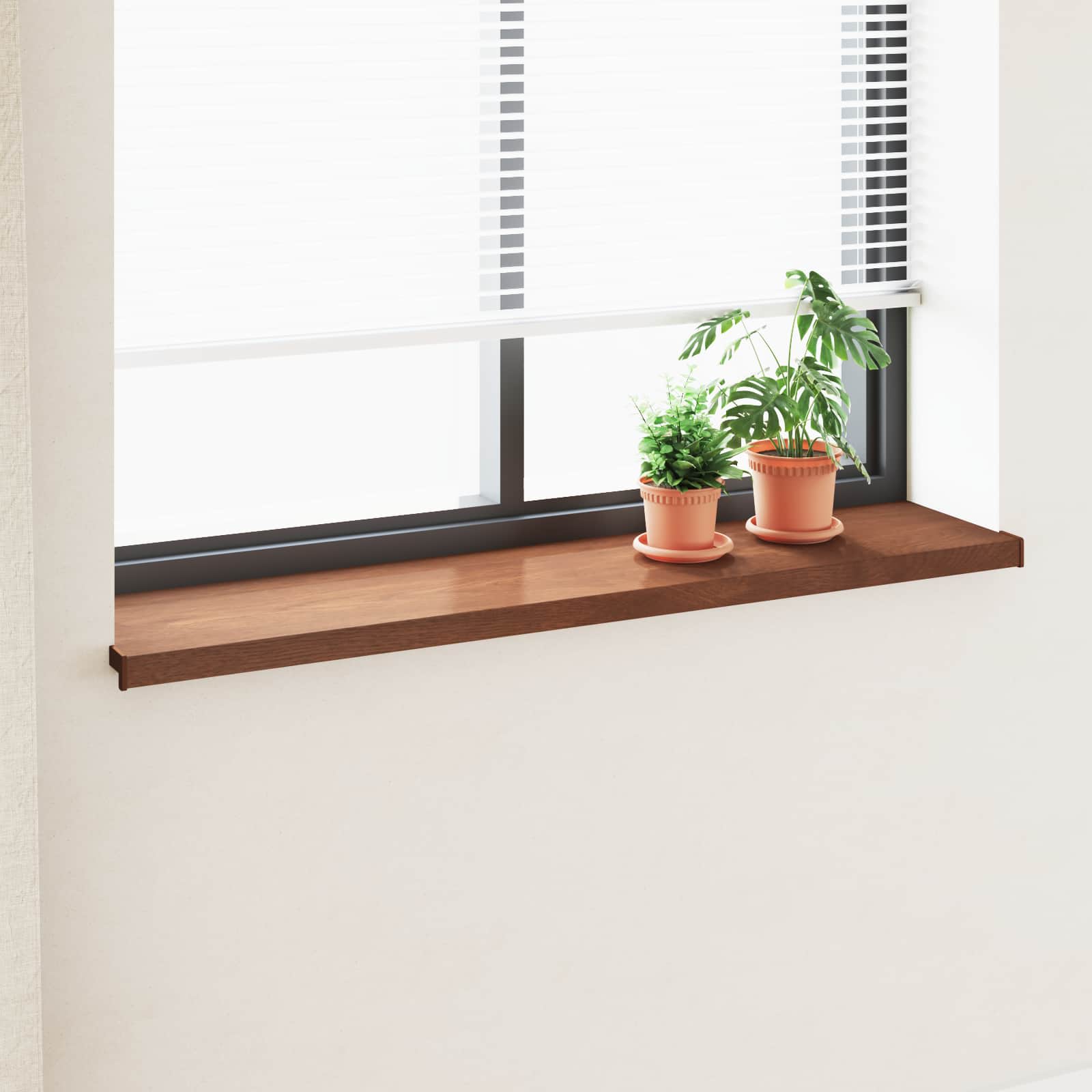 Raamsokkel Bruin hout 160 x 30 x 4,5 cm PVC
