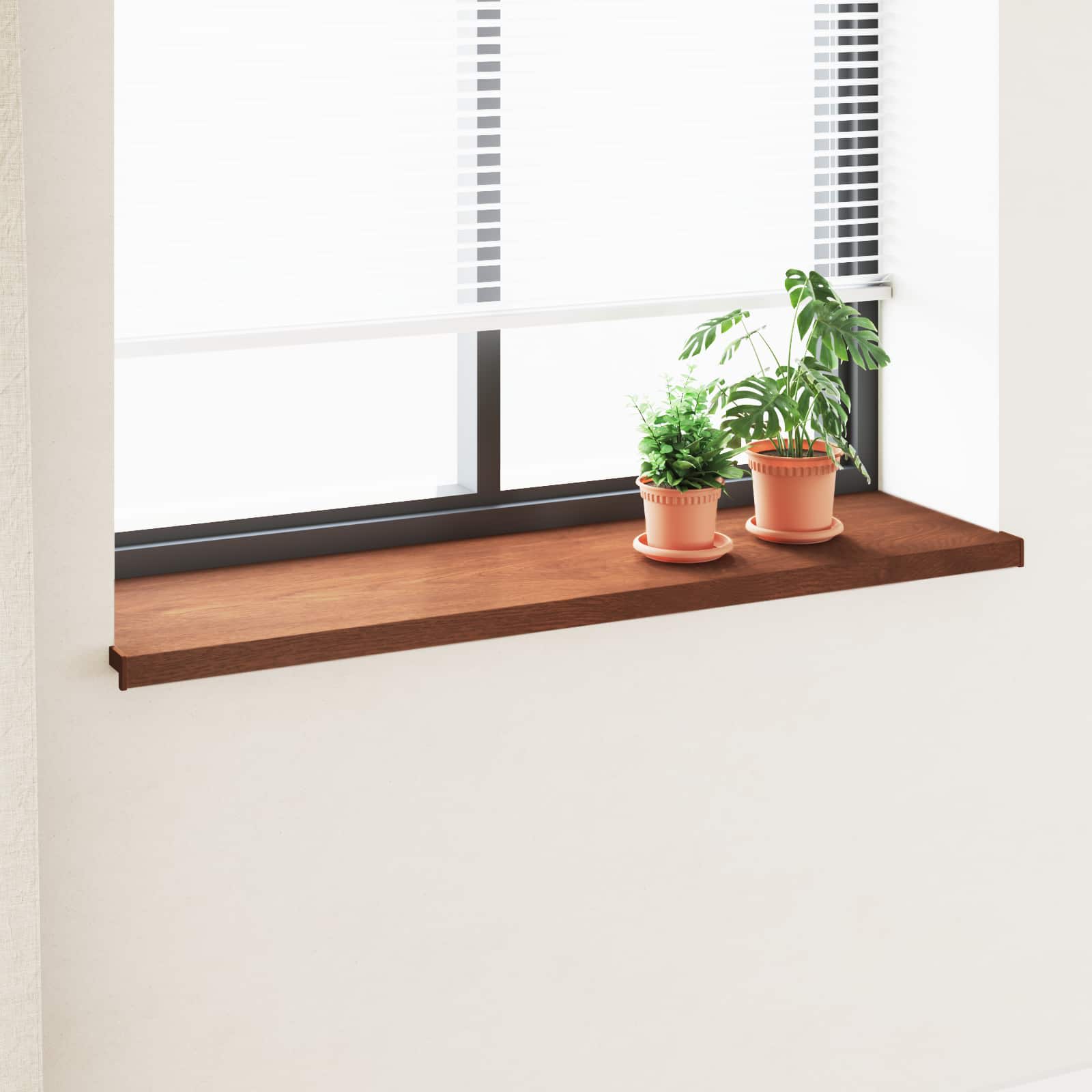Raamsokkel Bruin hout 120 x 40 x 4,5 cm PVC
