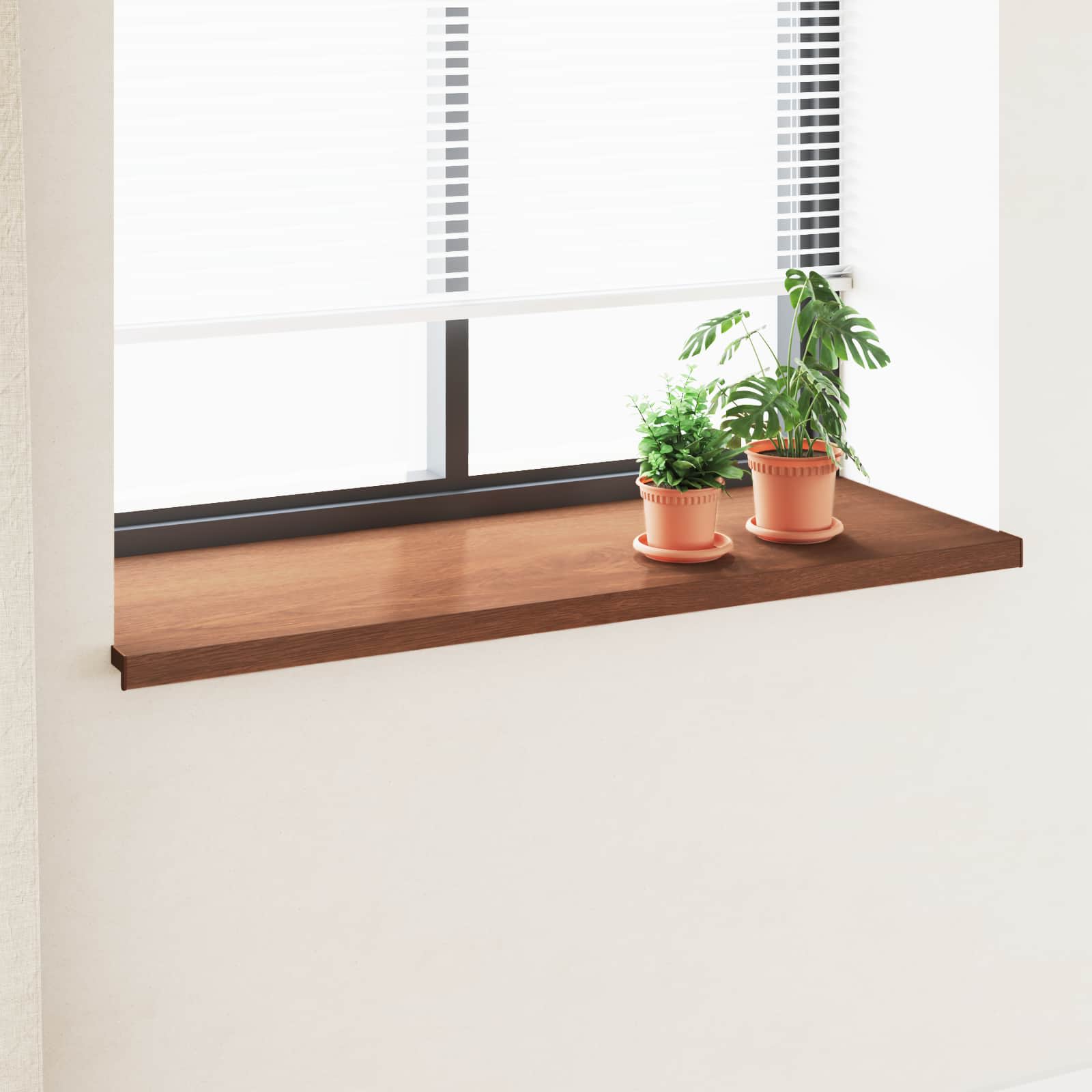 Raamsokkel Bruin hout 160 x 50 x 4,5 cm PVC