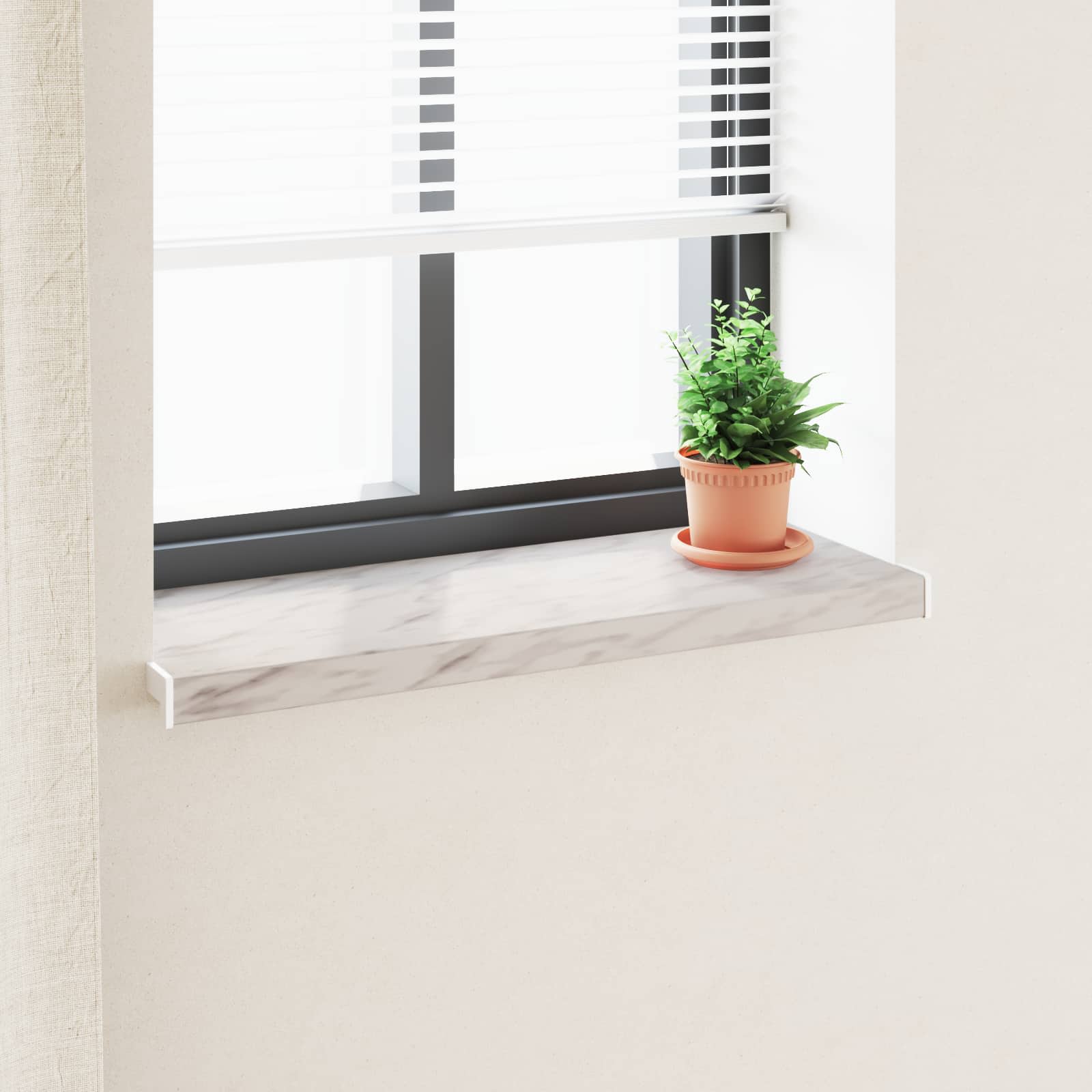 Raamsokkel Marmer textuur 100 x 35 x 4,5 cm PVC
