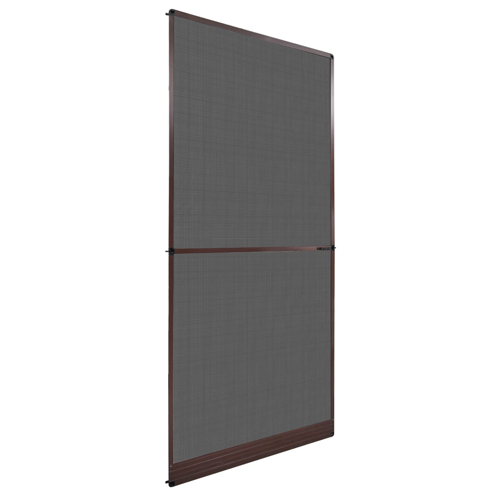 Scharnierend Insectenscherm Bruin en zwart 100 x 215 cm