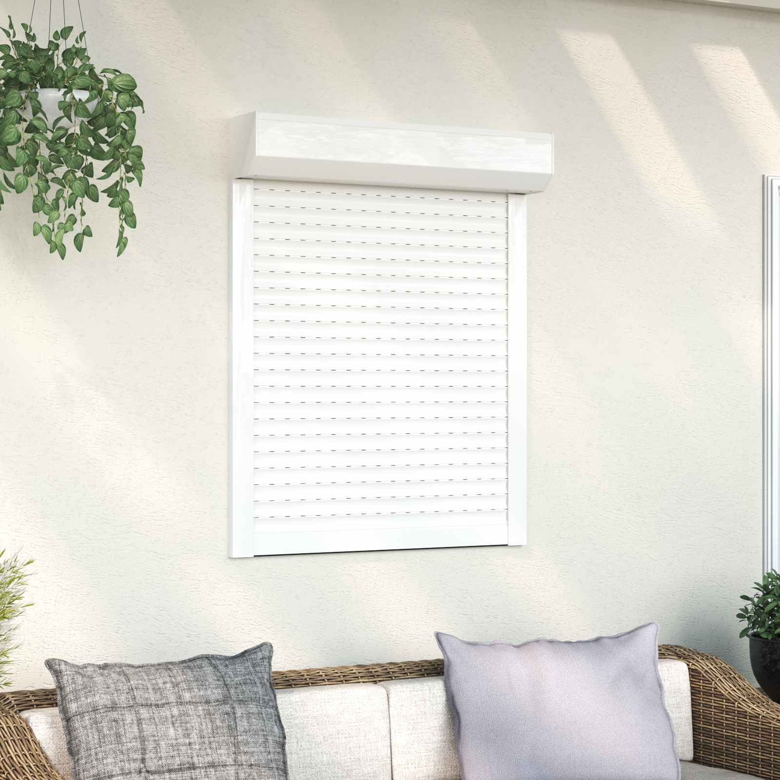 Roljaloezie Wit 80 x 100 cm Aluminium en Polyurethaan