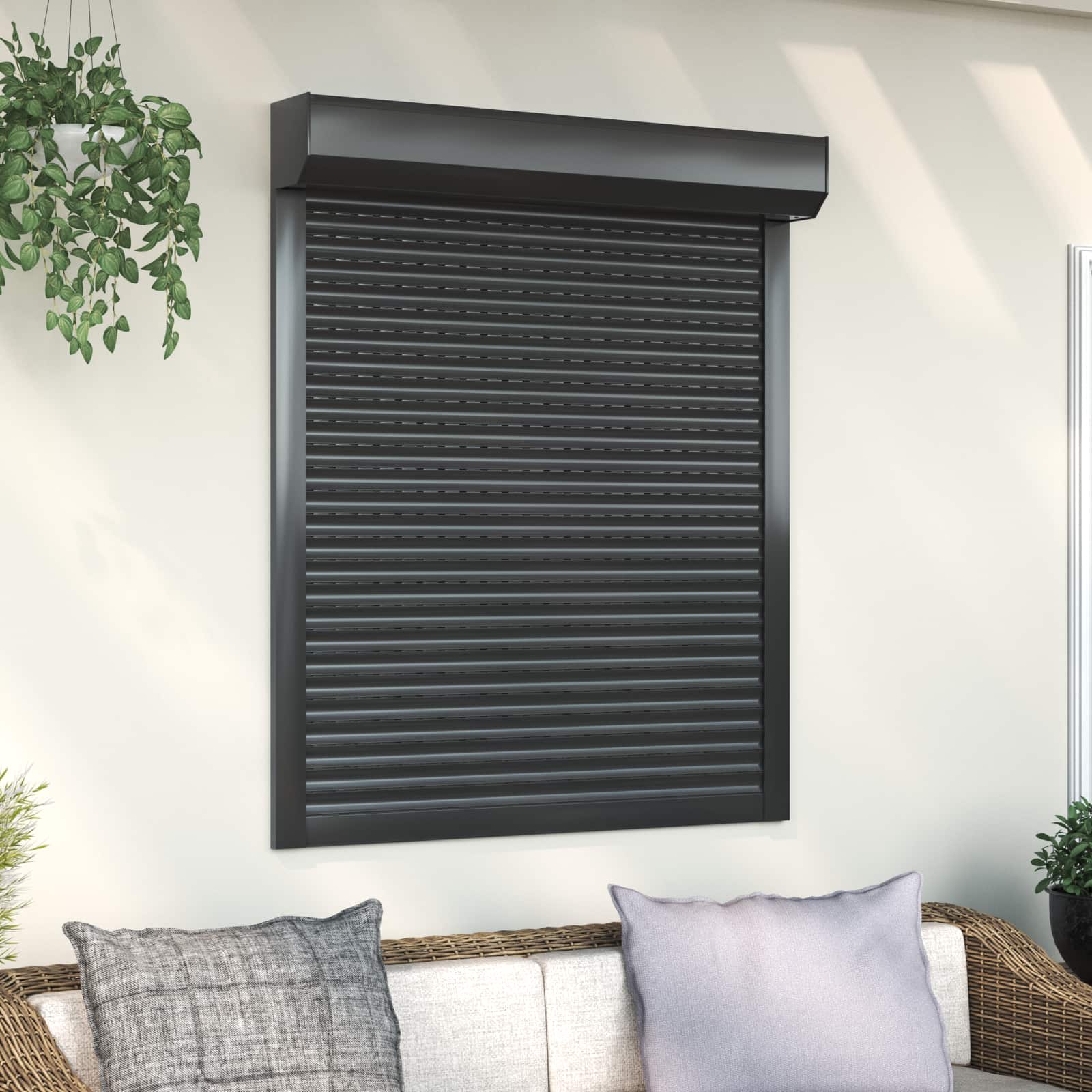 Roljaloezie Antraciet 100 x 130 cm Aluminium en Polyurethaan