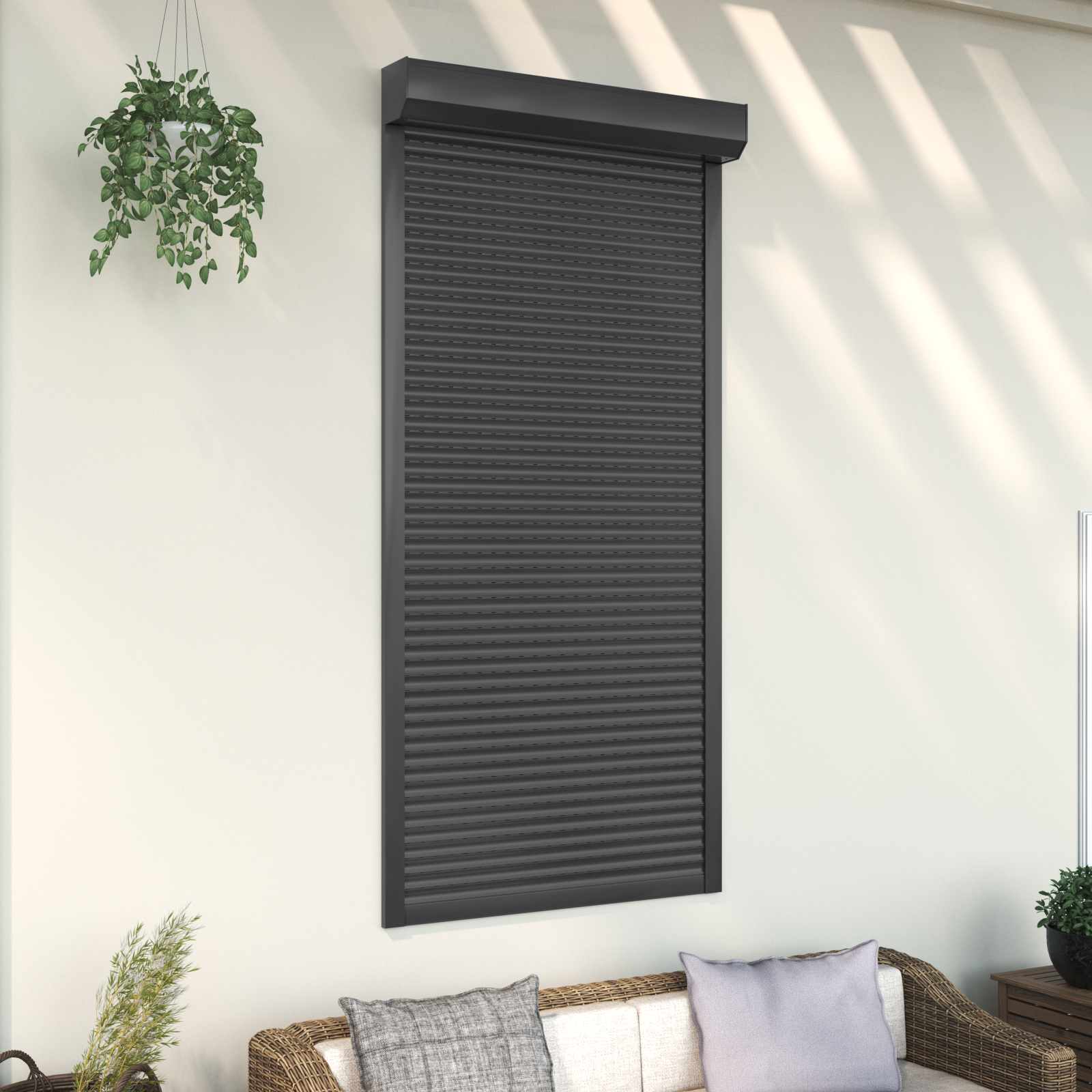 Roljaloezie Antraciet 100 x 210 cm Aluminium en Polyurethaan