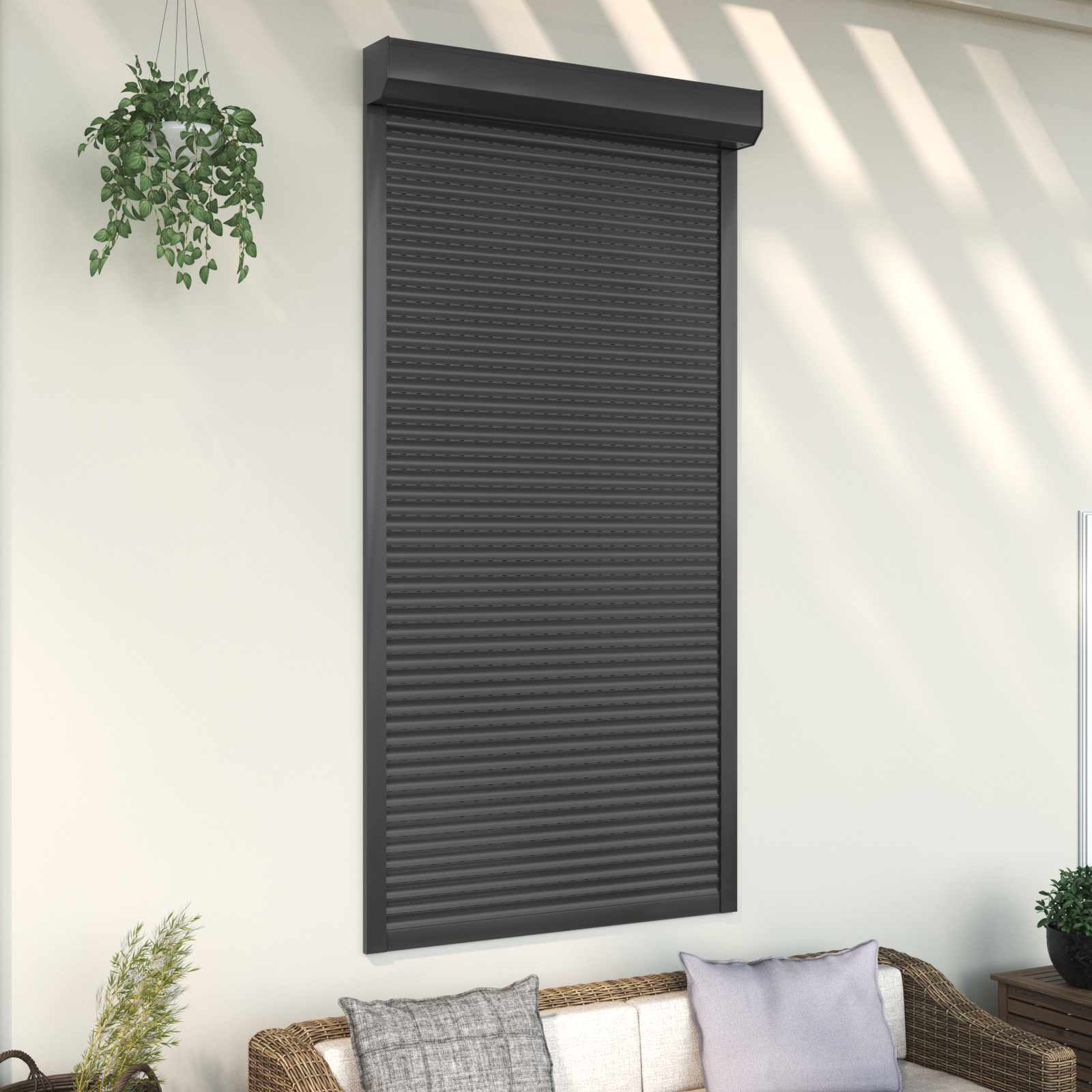 Roljaloezie Antraciet 110 x 220 cm Aluminium en Polyurethaan