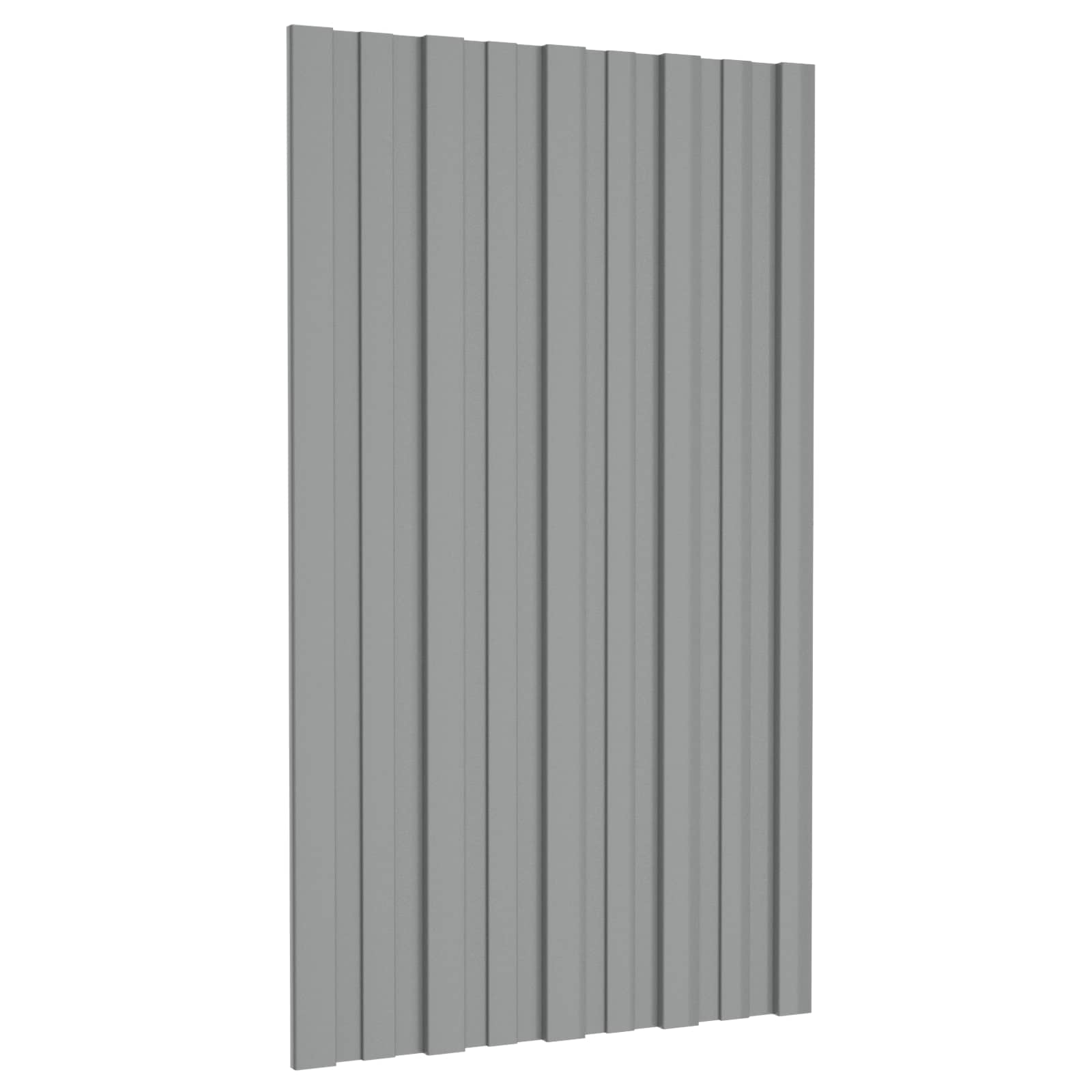 Dakpaneel 12 pcs Grijs 80 x 45 cm Gegalvaniseerd staal – afbeelding 1