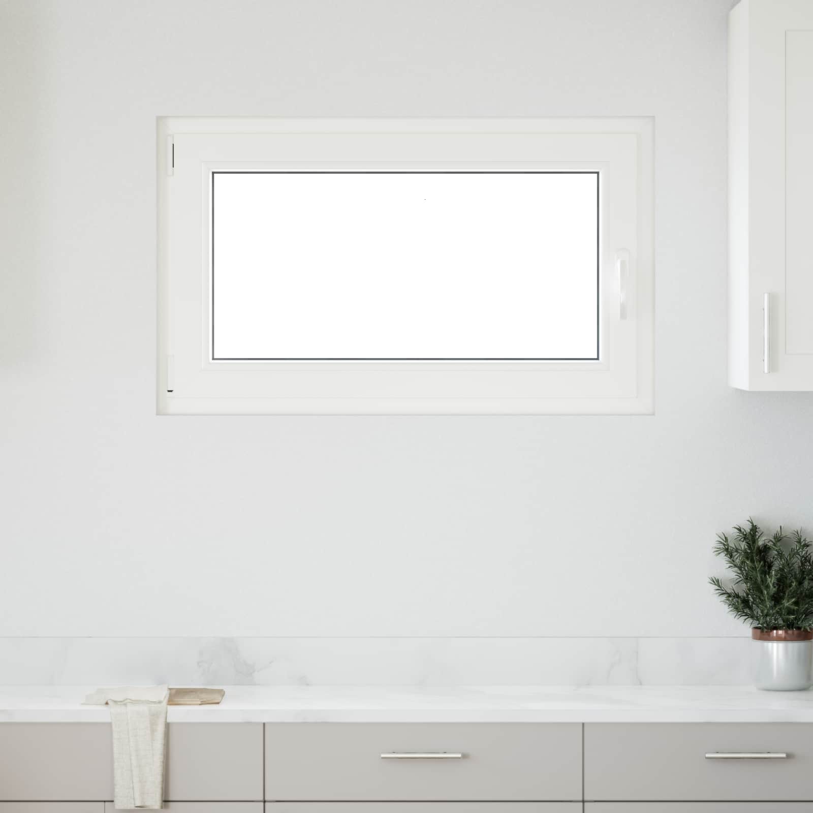 Kelderraam RISOR 100 x 60 cm PVC en glas Wit