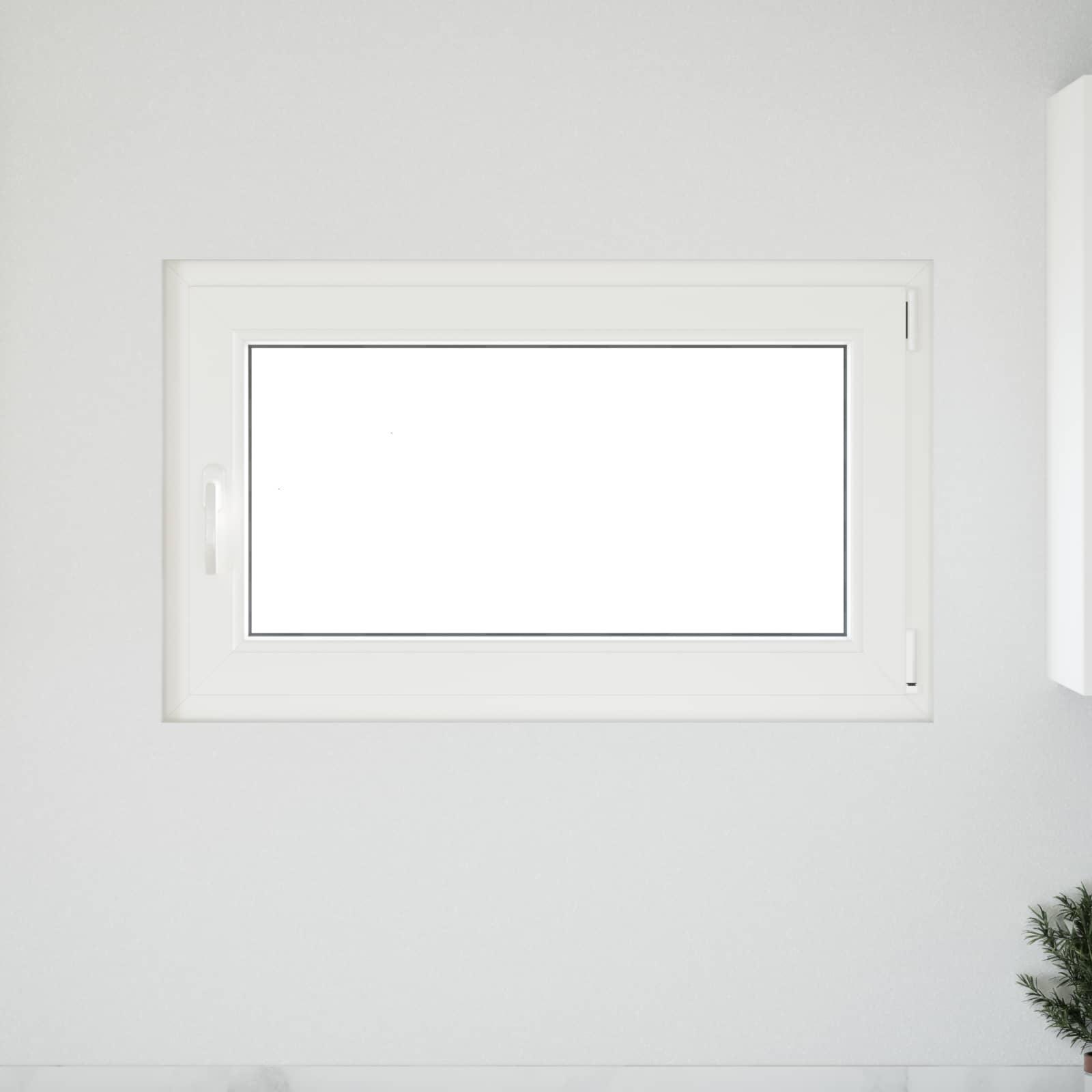 Kelderraam RISOR 100 x 70 cm PVC en glas Wit – afbeelding 3
