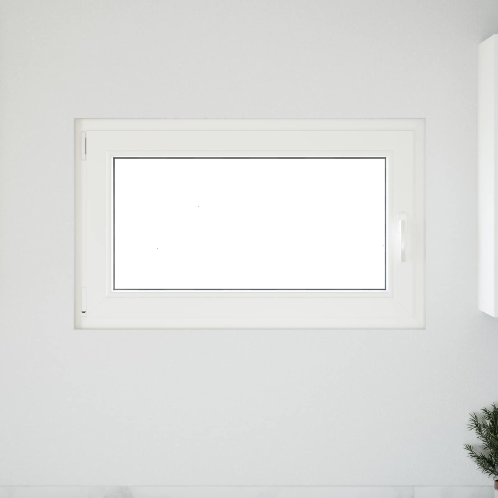 Kelderraam RISOR 100 x 70 cm PVC en glas Wit – afbeelding 3
