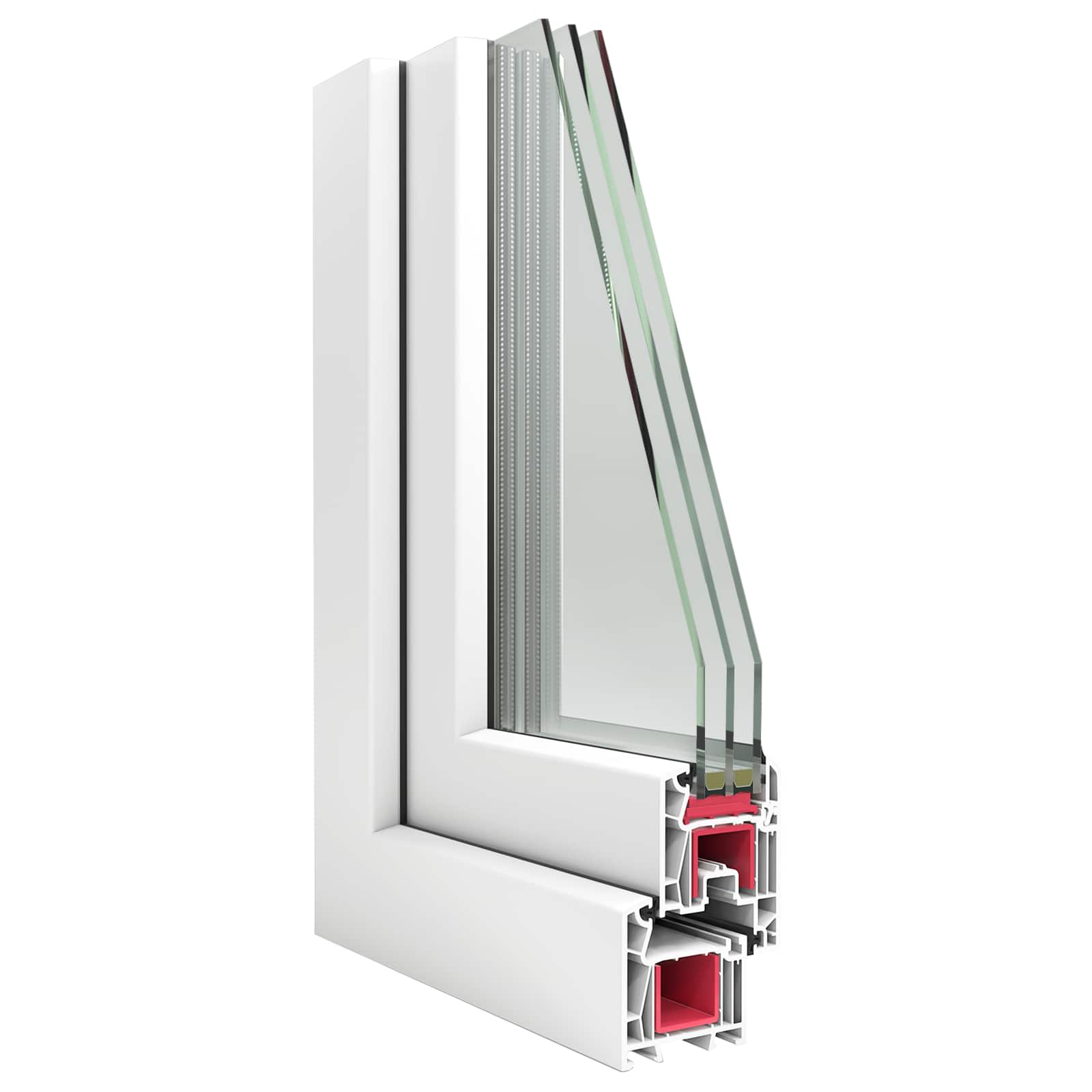 Kelderraam RISOR 100 x 70 cm PVC en glas Wit – afbeelding 9