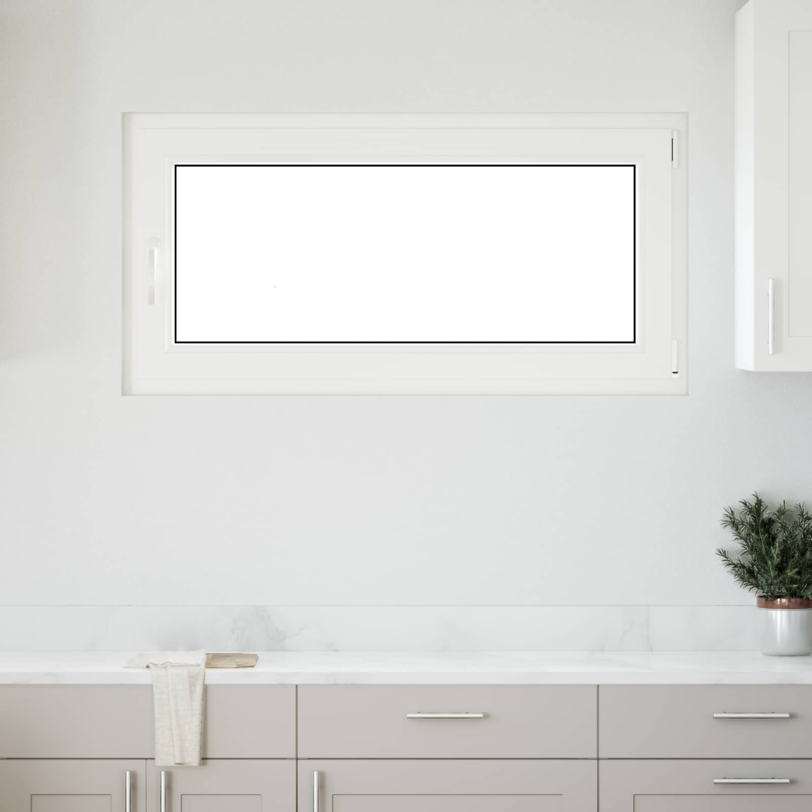 Kelderraam RISOR 120 x 60 cm PVC en glas Wit