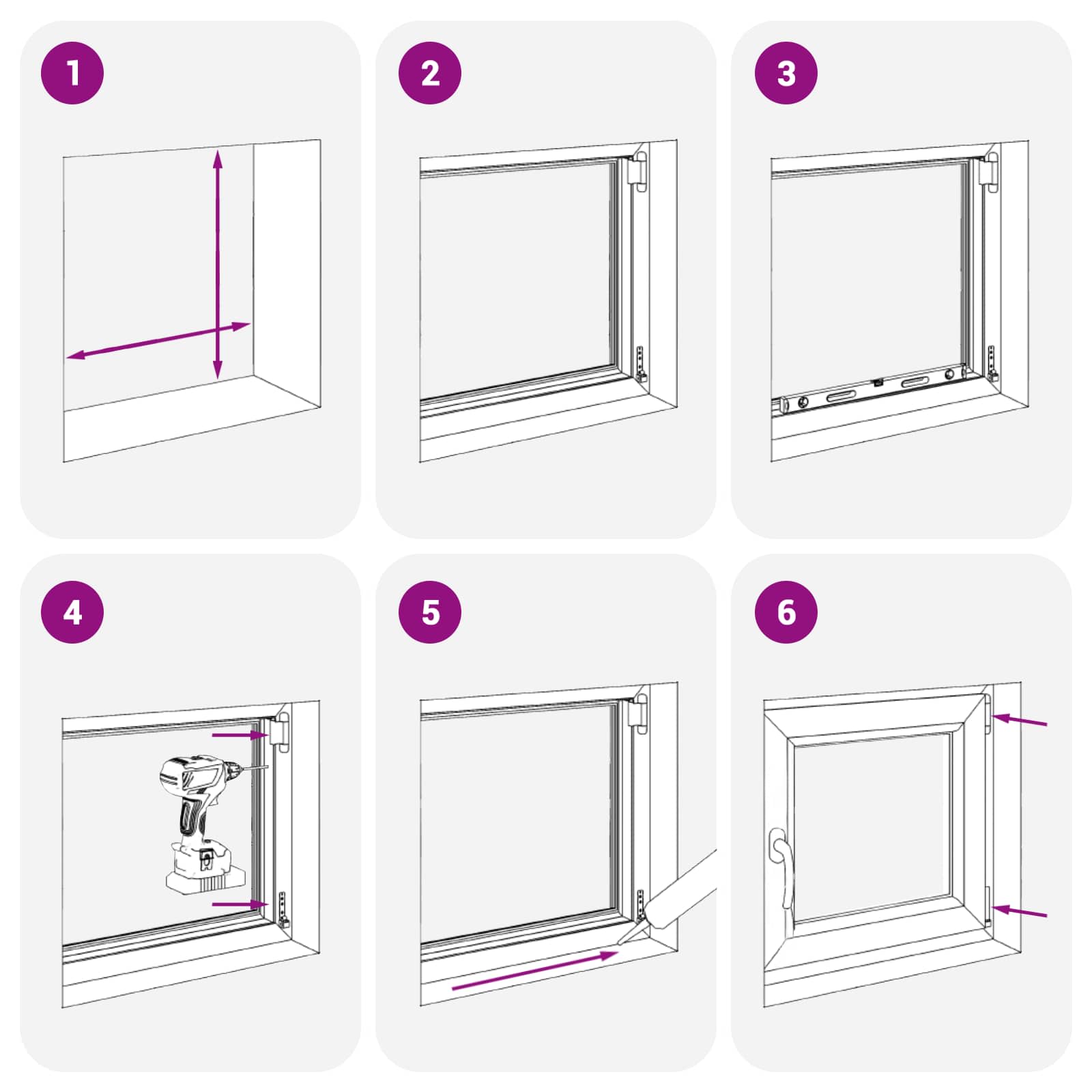 Kelderraam RISOR 50 x 75 cm PVC en glas Antracietkleurig – afbeelding 11