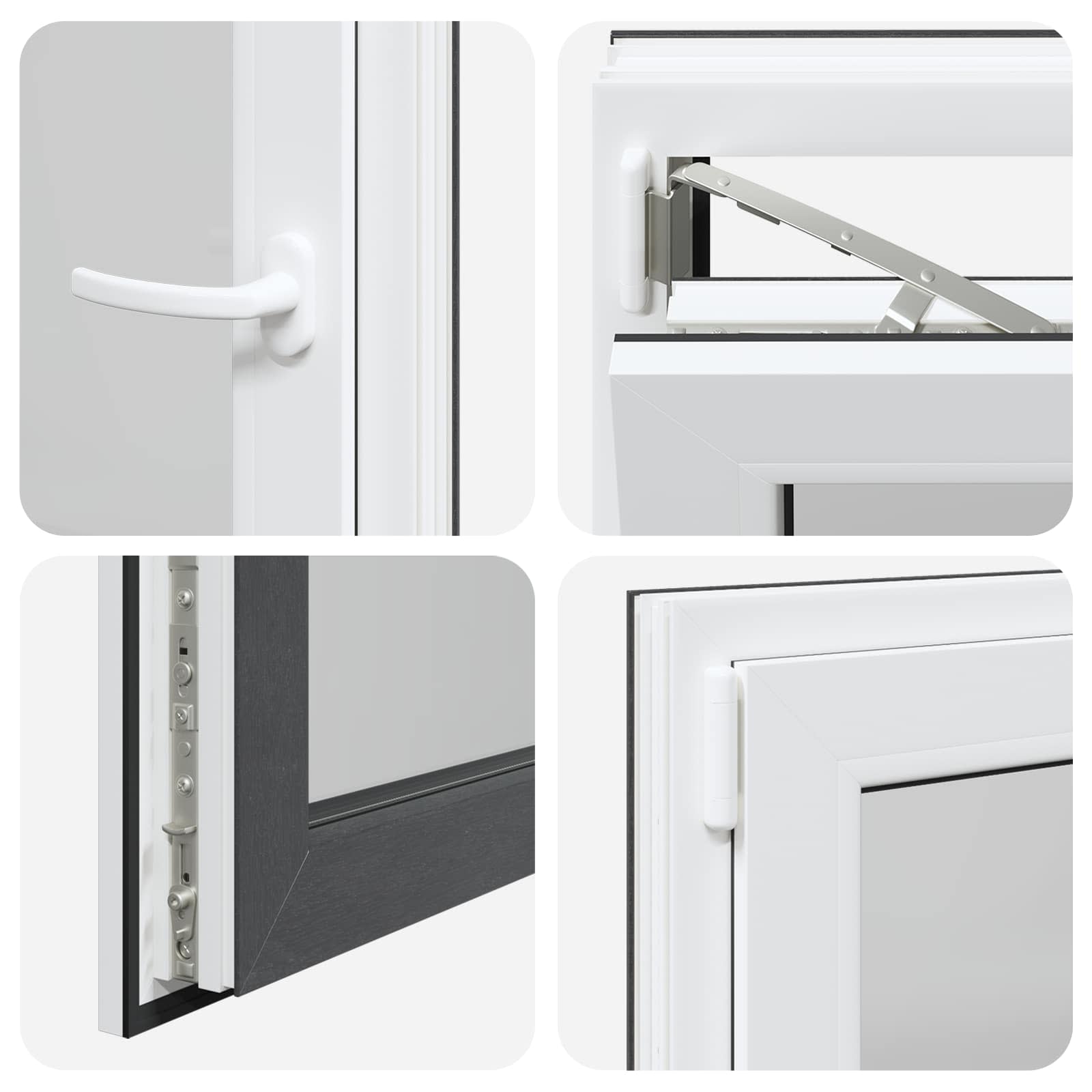 Kelderraam RISOR 50 x 75 cm PVC en glas Antracietkleurig – afbeelding 7
