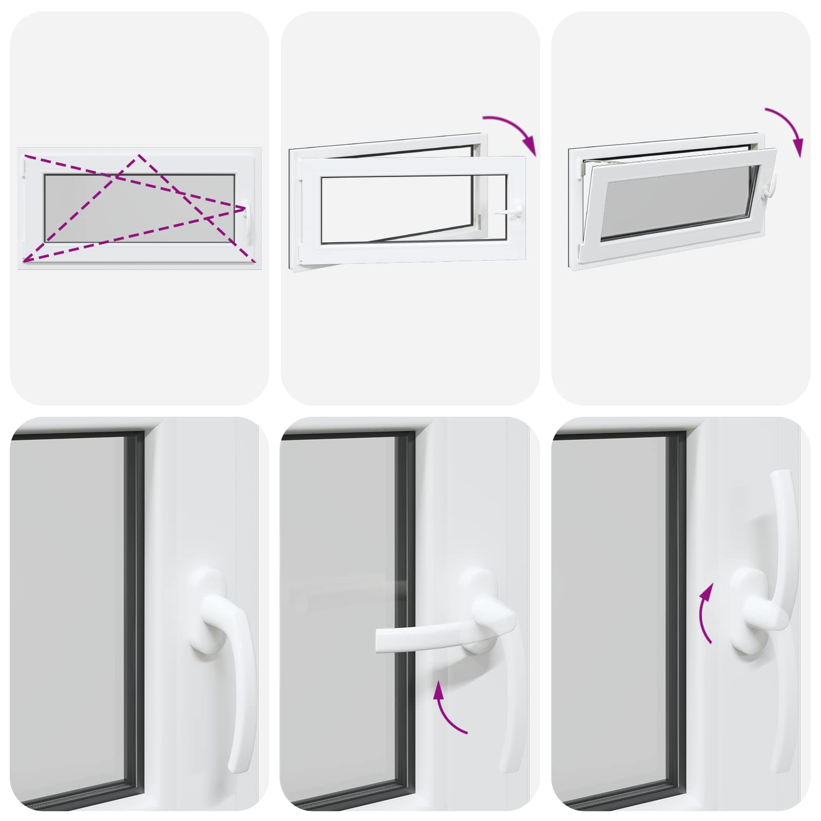 Kelderraam RISOR 100 x 50 cm PVC en glas Antracietkleurig – afbeelding 10