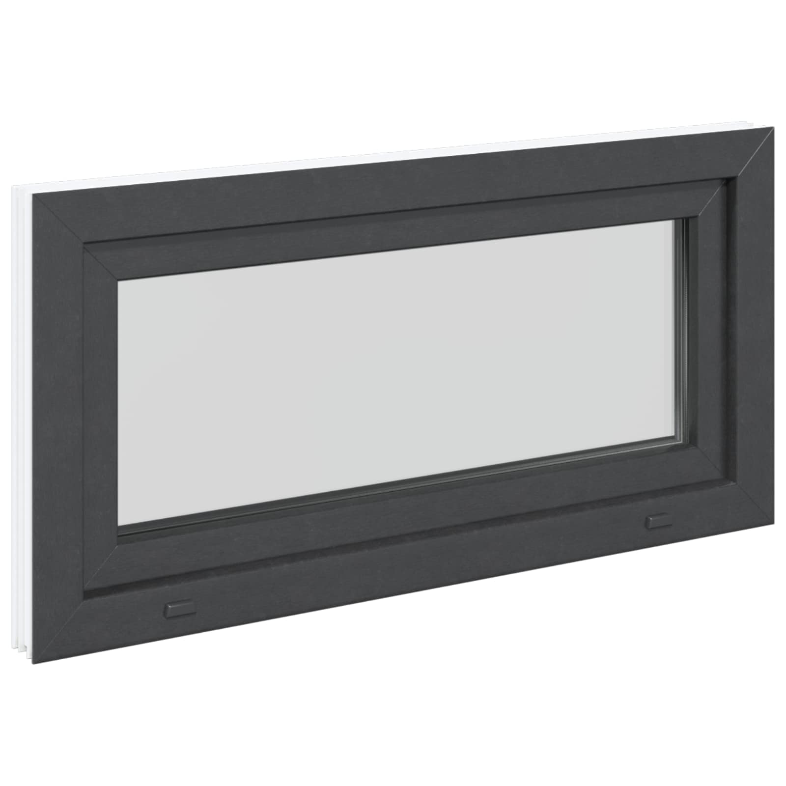 Kelderraam RISOR 100 x 50 cm PVC en glas Antracietkleurig – afbeelding 6