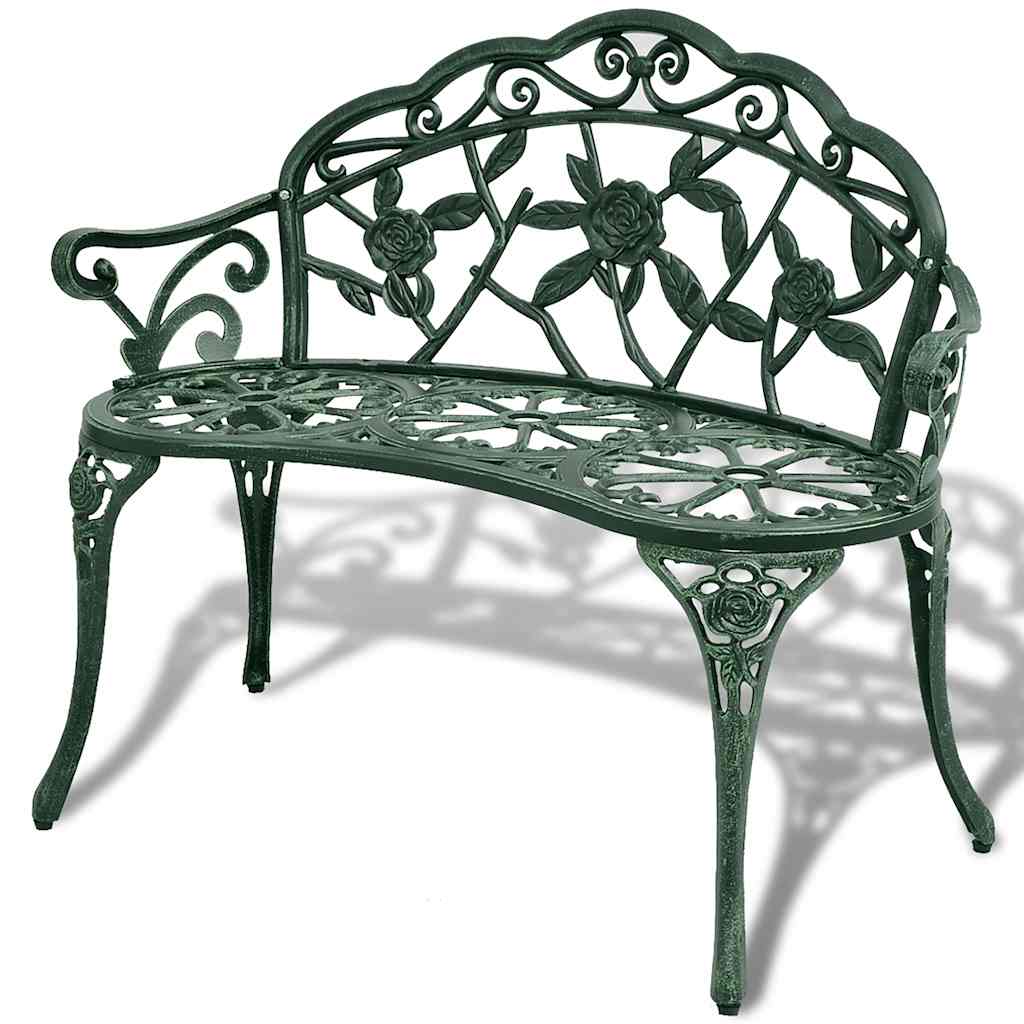 Tuinbank 100 cm gietaluminium groen