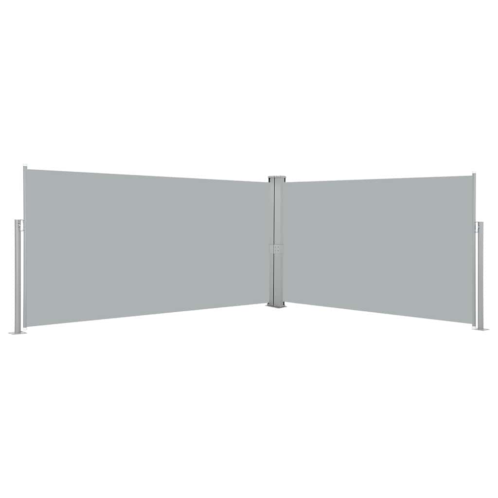 Windscherm uittrekbaar 160x600 cm grijs – afbeelding 1
