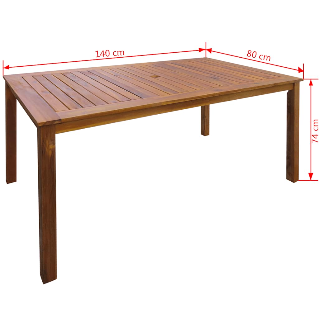 7-delige Tuinset massief acaciahout – afbeelding 10