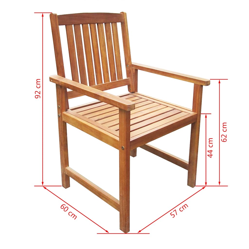 7-delige Tuinset massief acaciahout – afbeelding 8