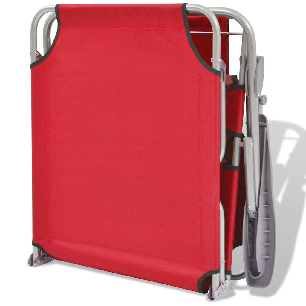Ligbed met luifel staal rood – afbeelding 6