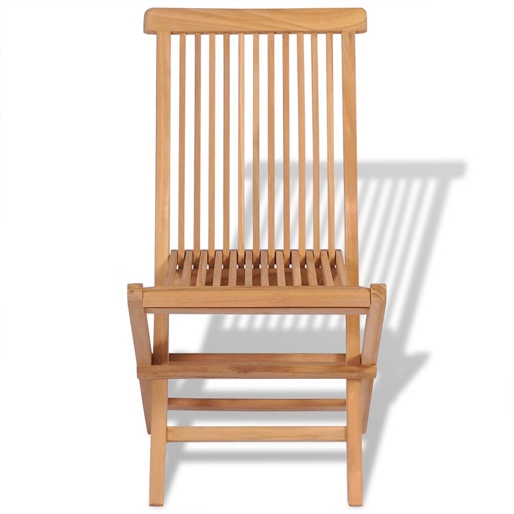 Tuinstoelen inklapbaar 4 st massief teakhout – afbeelding 5