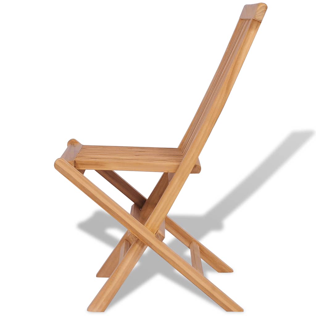 Tuinstoelen inklapbaar 4 st massief teakhout – afbeelding 6
