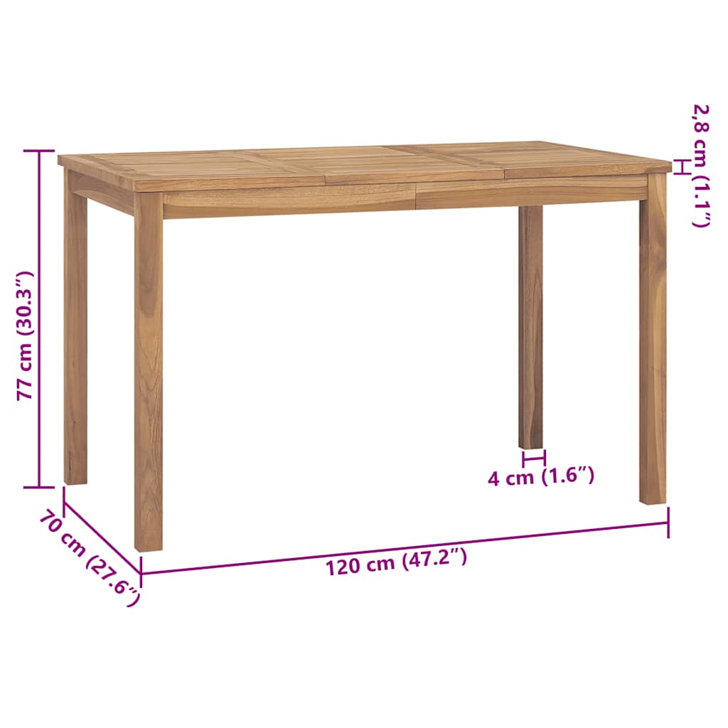 Bank Batavia met kussens 120 cm teakhout – afbeelding 6