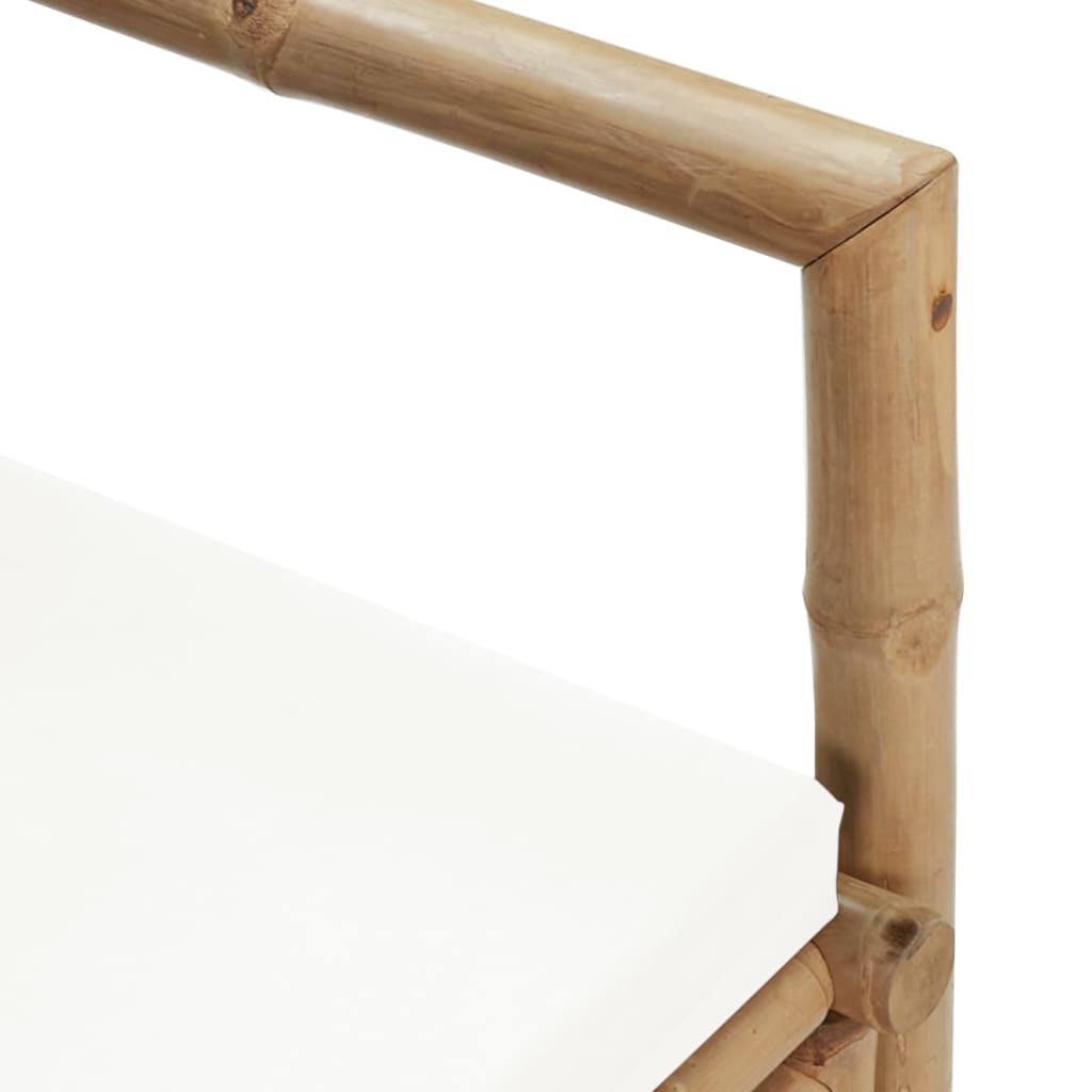 Tuinstoelen 2 st met kussens bamboe – afbeelding 8