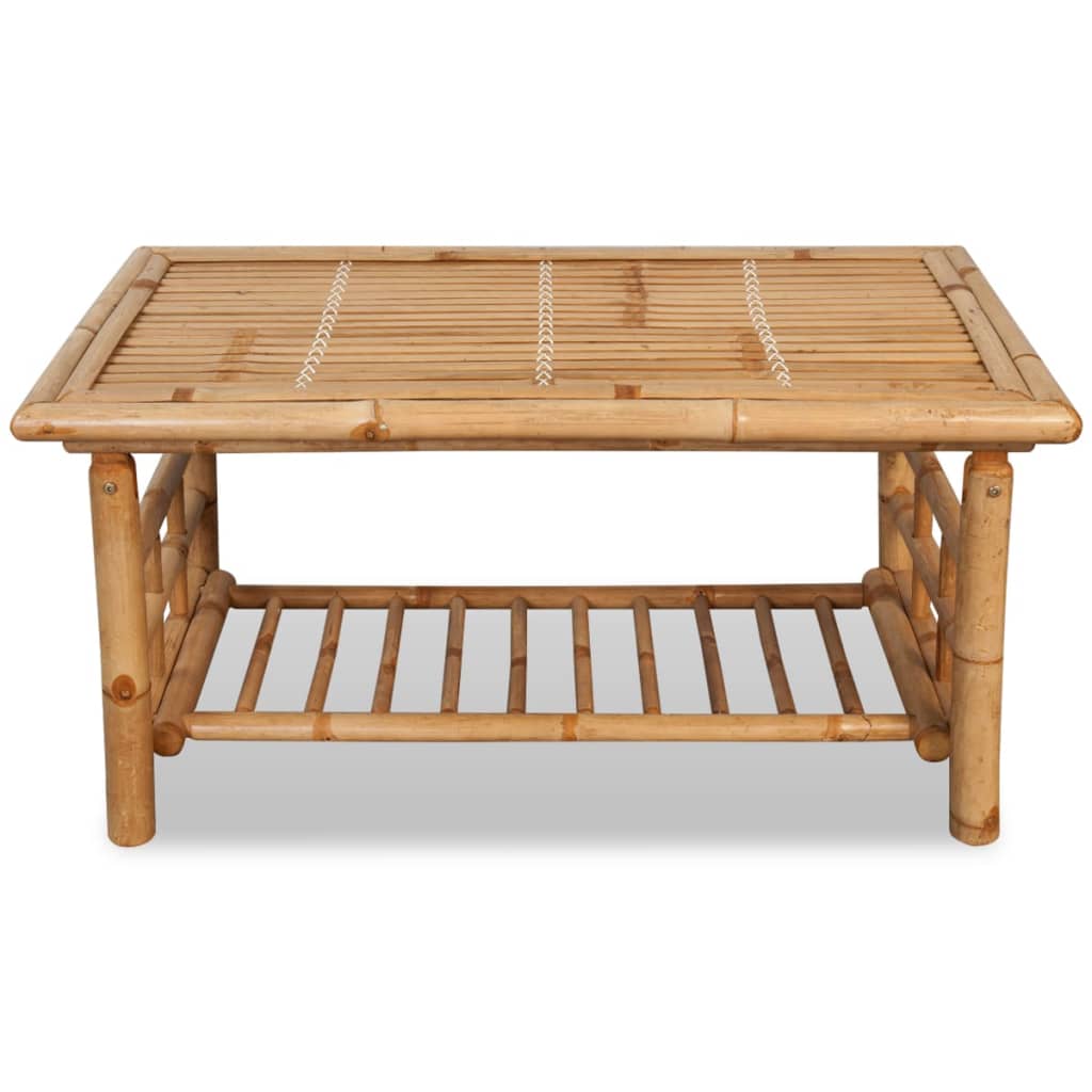 4-delige Loungeset met kussens bamboe – afbeelding 10
