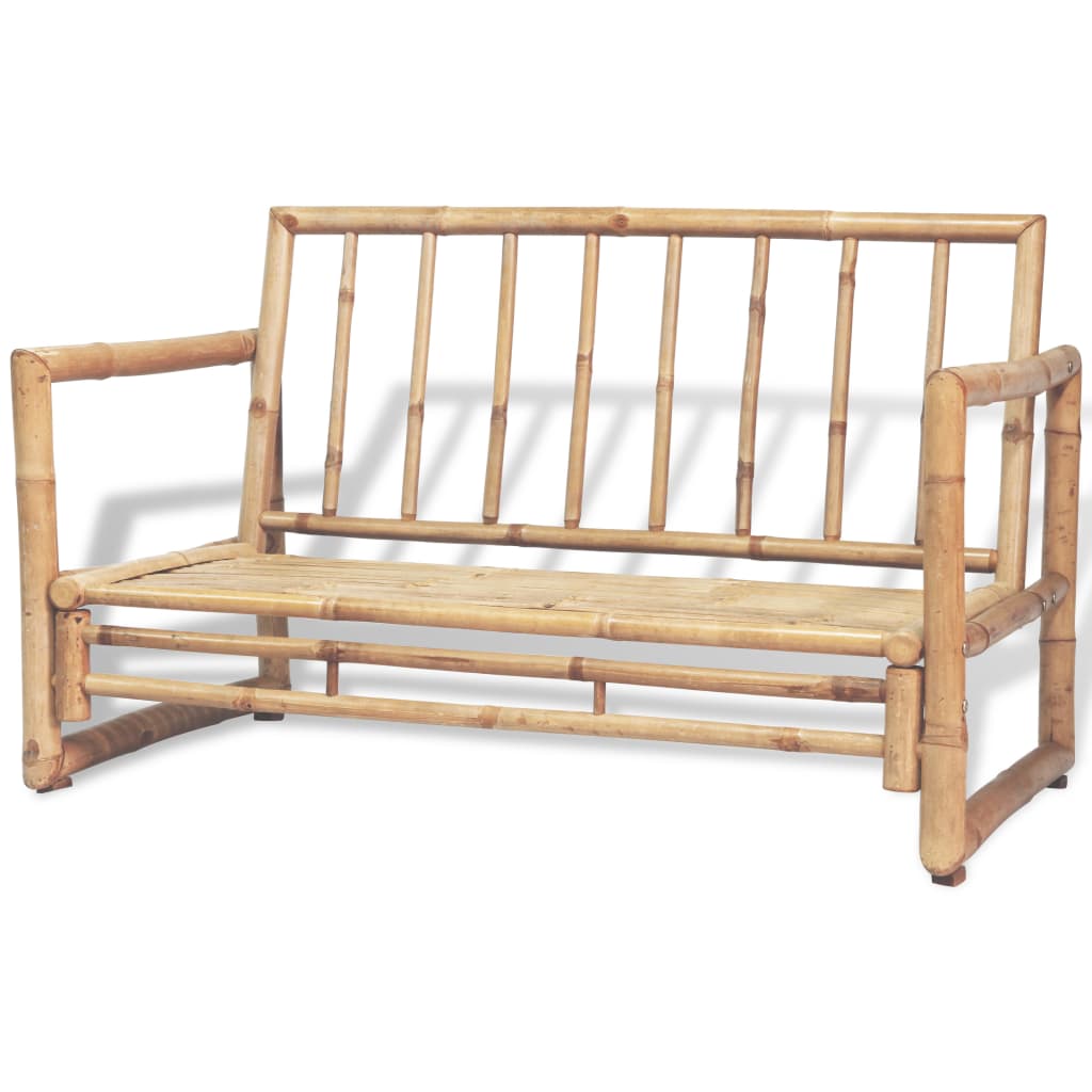 4-delige Loungeset met kussens bamboe – afbeelding 4