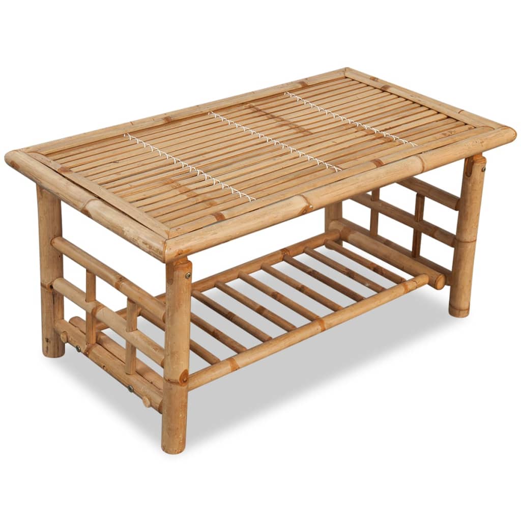 4-delige Loungeset met kussens bamboe – afbeelding 9