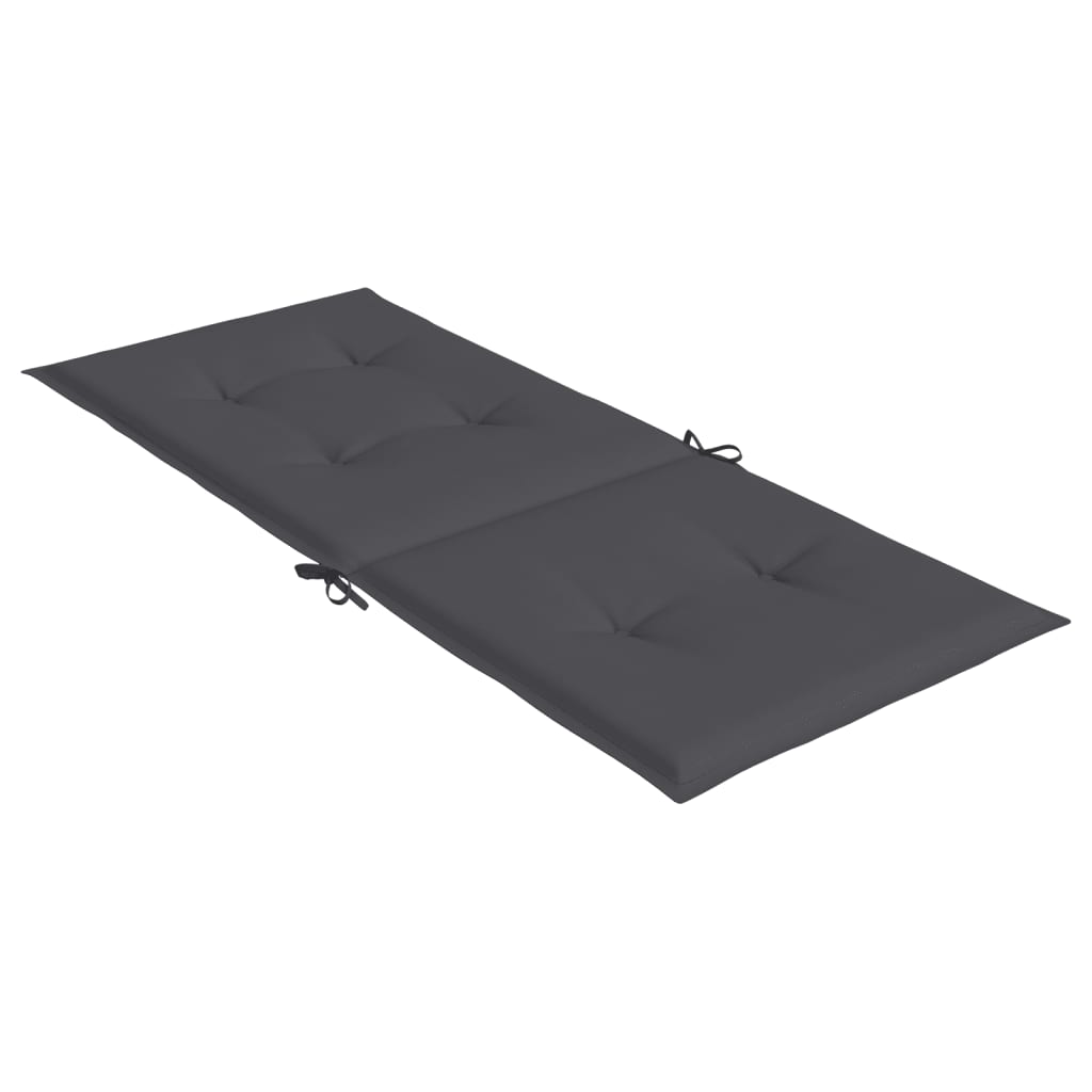Tuinstoelkussens rugleuning 4 st 120x50x3 cm stof antraciet – afbeelding 6